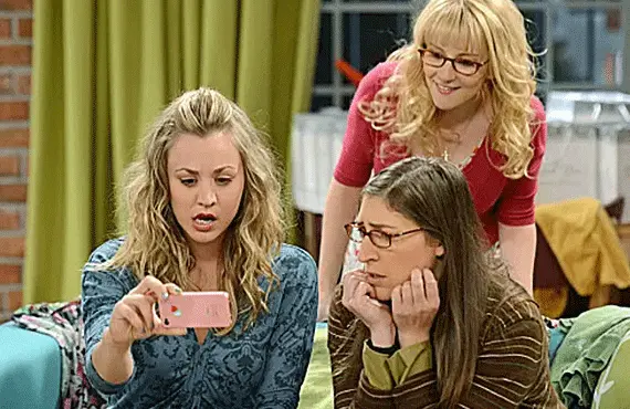 Kaley Cuoco, Melissa Rauch, and Mayim Bialik in The Big Bang Theory (CBS)