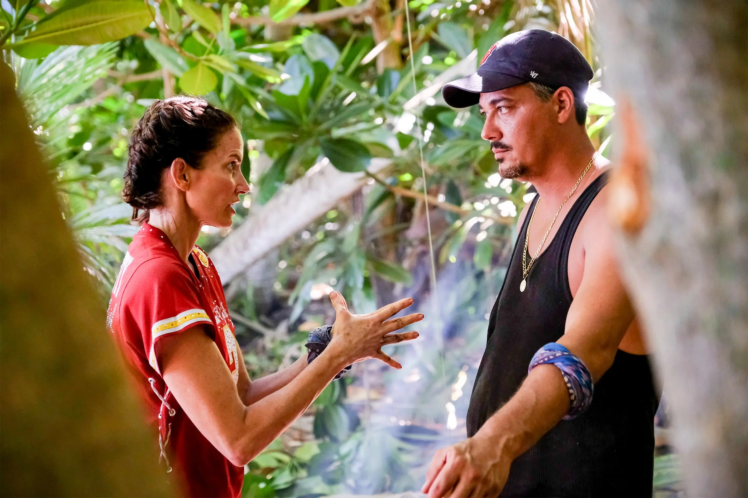 Danni Boatwright and Rob Mariano on Survivor. (CBS)