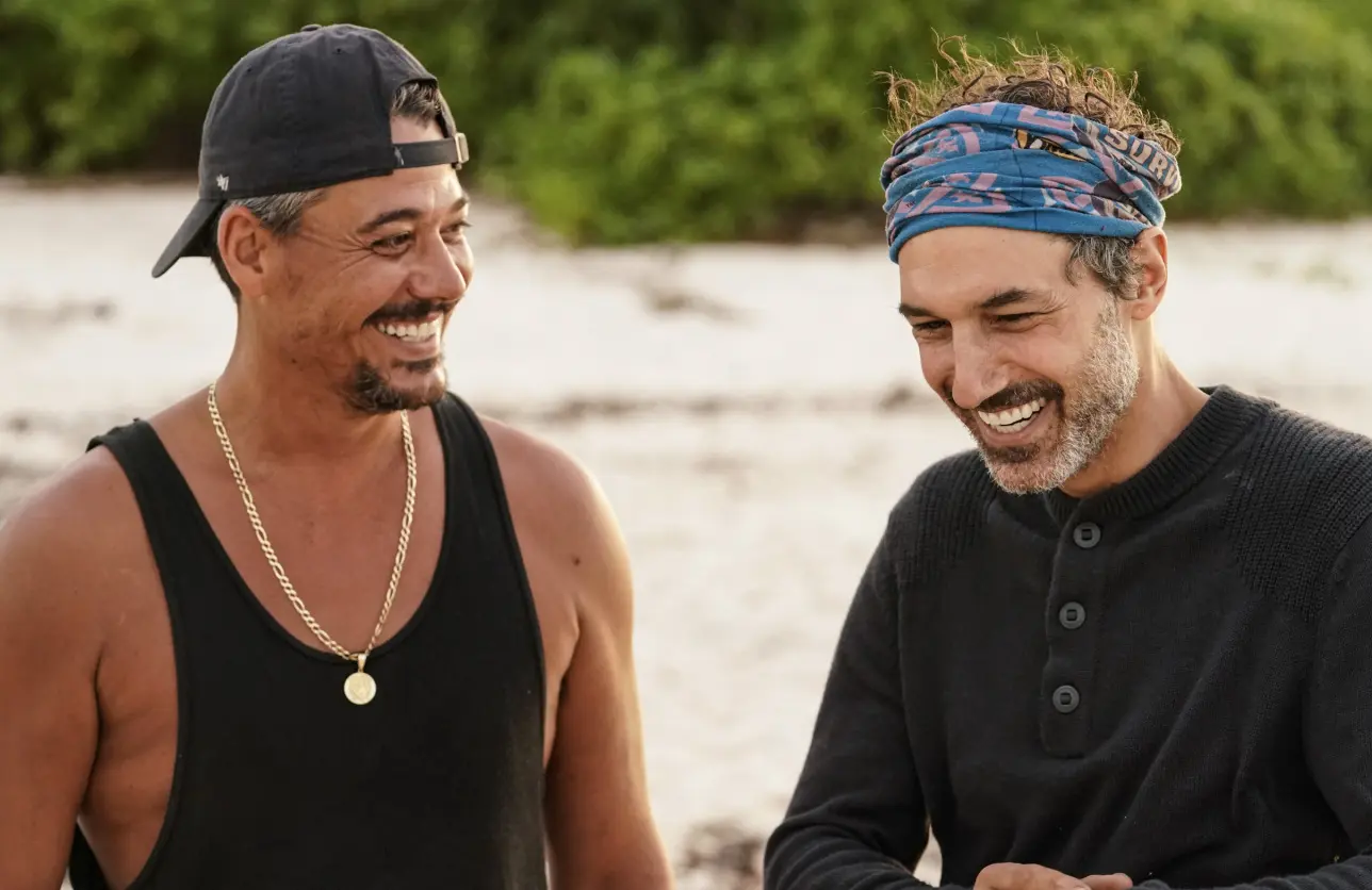 Rob Mariano and Ethan Zohn in Survivor: Winners at War. (CBS)