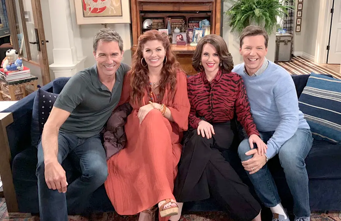 Eric McCormack, Debra Messing, Megan Mullally, and Sean Hayes in Will &amp; Grace. (NBC)