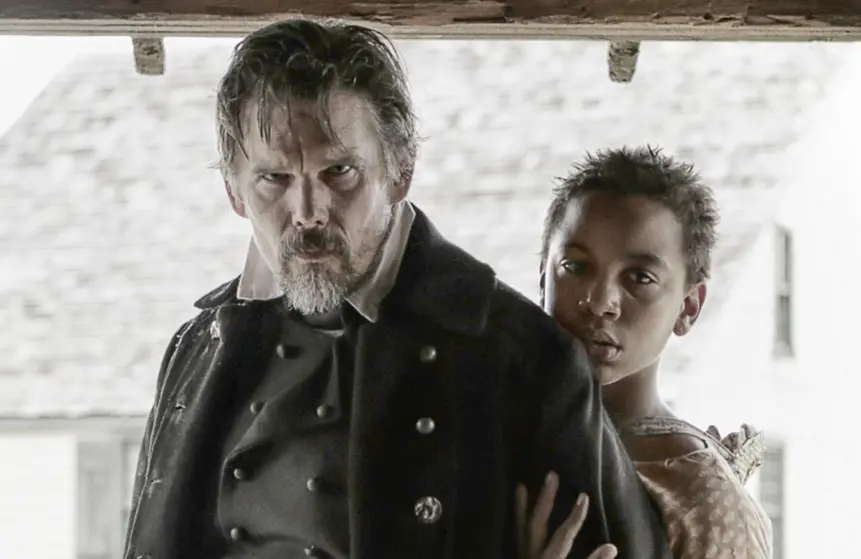 Ethan Hawke and Joshua Caleb Johnson in The Good Lord Bird. (Showtime)