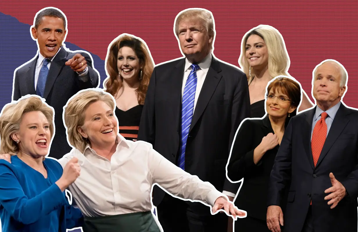 Saturday Night Live's hall of presidential contenders includes Barack Obama, Hillary Clinton, Donald Trump and John McCain. (Photos: NBC) 