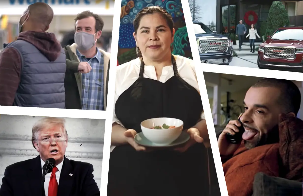 Commercials for Walmart, DoorDash, GMC Trucks, The Lincoln Project and Budweiser made the list. 