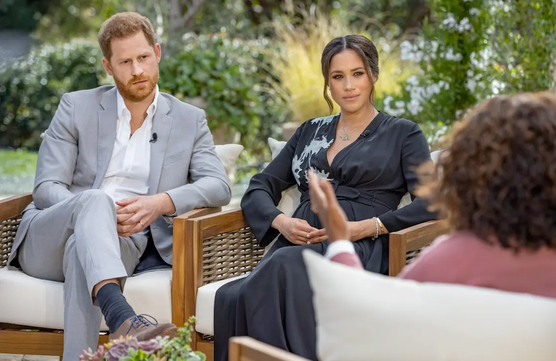 Harry and Meghan's sitdown with Oprah was a royal pain for Buckingham Palace, and it seems they're just getting started (Photo: Joe Pugliese/Harpo Productions)