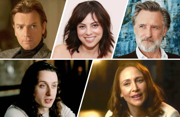 Top row: Ewan McGregor, Krysta Rodriguez, Bill Pullman; Bottom row: Rory Culkin, Vera Farmiga. 