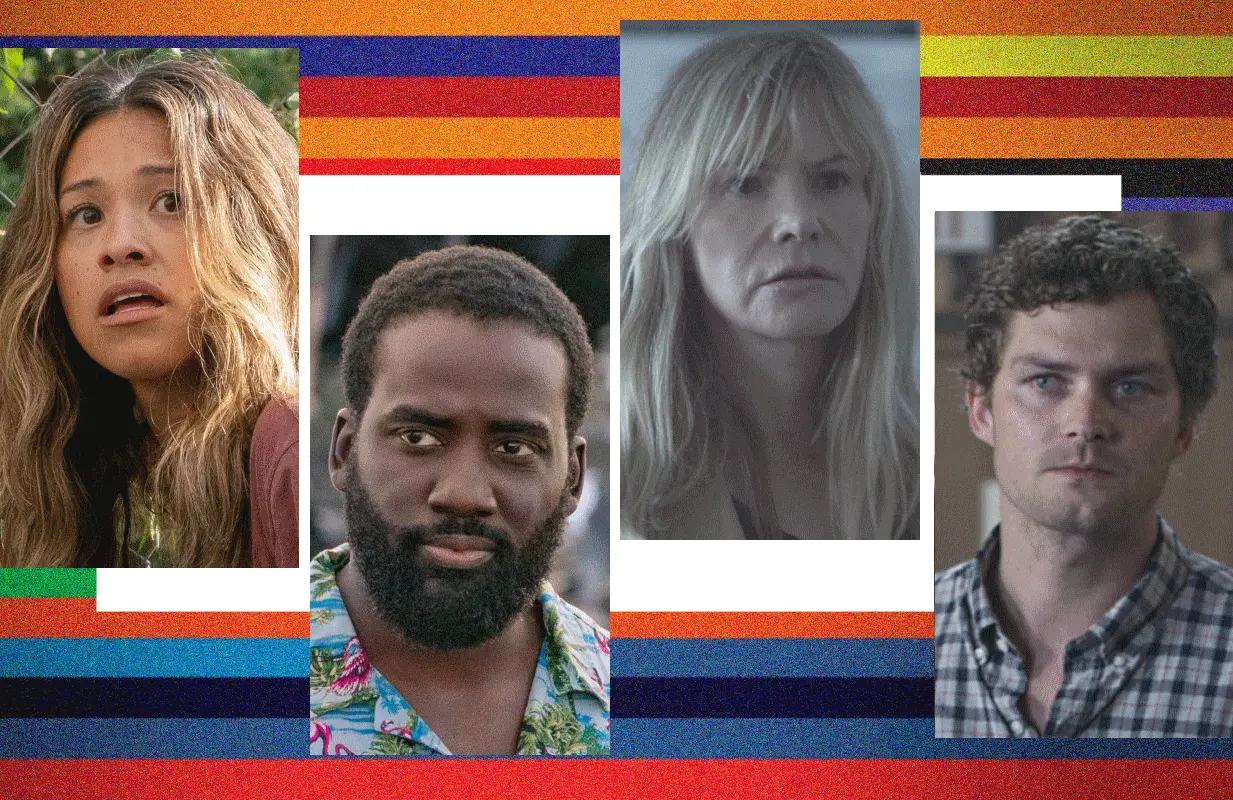From left to right: Gina Rodriguez, Shamier Anderson, Jennifer Jason Leigh and Finn Jones in Awake. (Netflix)