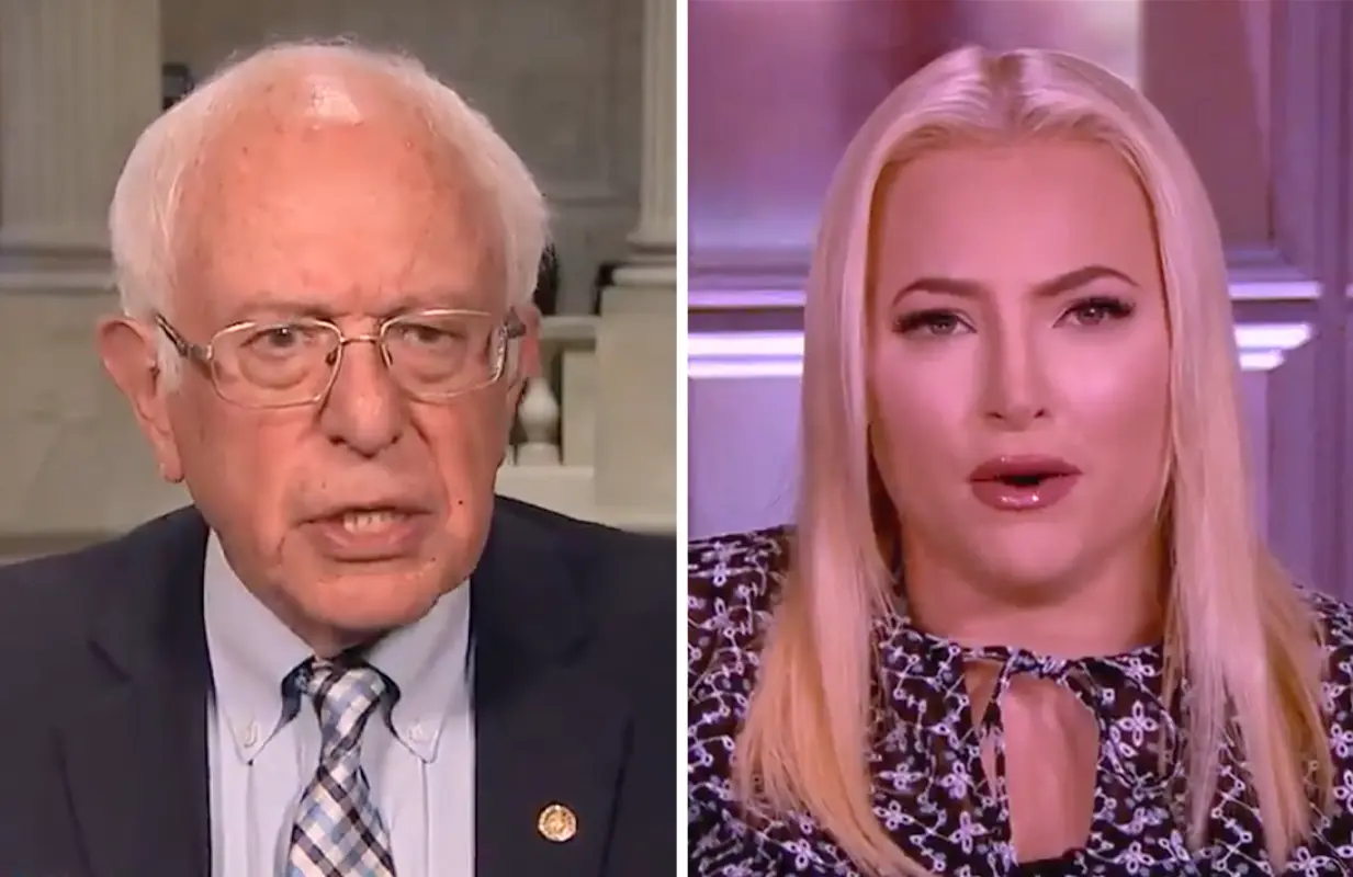 Sen. Bernie Sanders schooled Meghan McCain Wednesday morning on The View. (Photos: ABC)