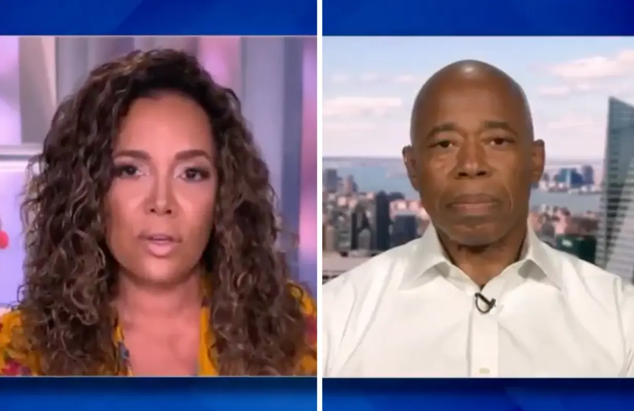 Sunny Hostin took no prisoners during Eric Adams' brief appearance on The View. (Photos: ABC)