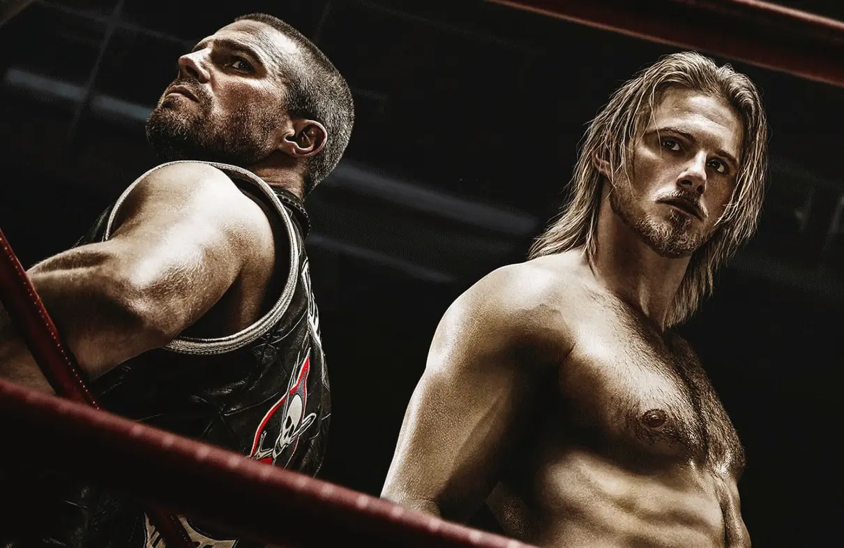 Stephen Amell and Alexander Ludwig play Jack and Ace Spade, the two brothers and rivals at the center of Heels. (Photo Starz)