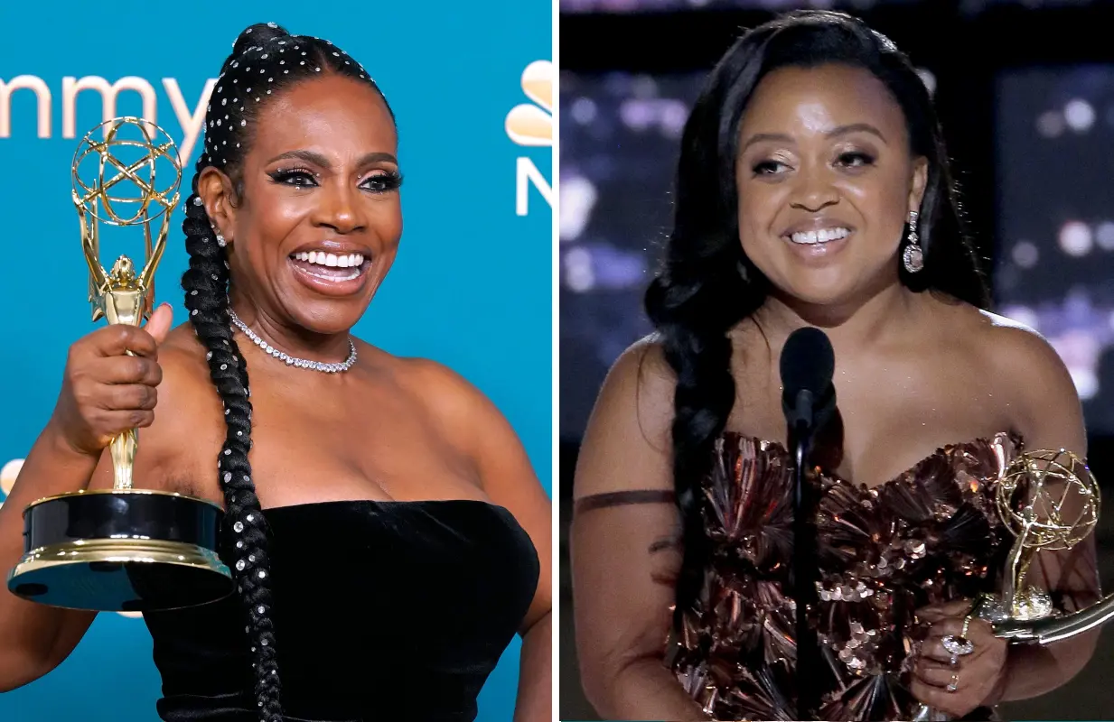 Sheryl Lee Ralph and Quinta Brunson at the 74th Primetime Emmy Wards. (Photos: Evans Vestal Ward, Chris Haston/NBC)