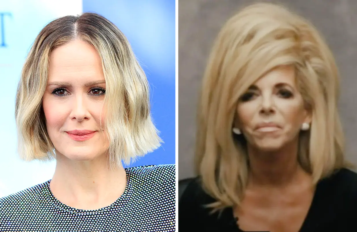 Sarah Paulson, Gwen Shamblin Lara. (Photos: Everett Collection, HBO Max) 