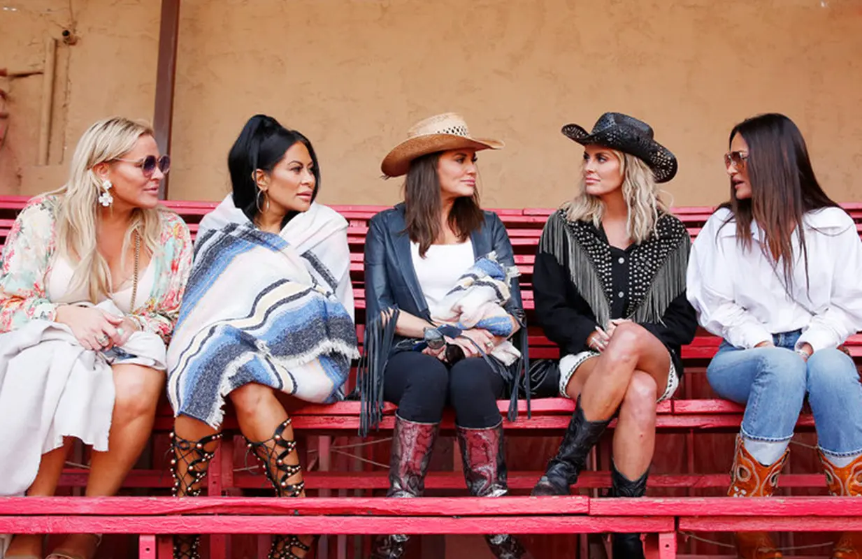 The cast of RHOSLC, from left: Heather Gay, Jen Shah, Meredith Marks, Whitney Rose, and Lisa Barlow. (Photo: Jesse Grant/Bravo)