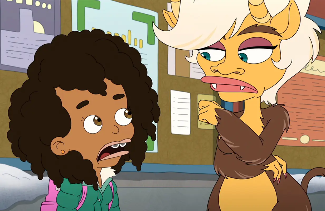 Missy and Mona discuss Mel Gibson on Big Mouth. (Photo: Netflix)