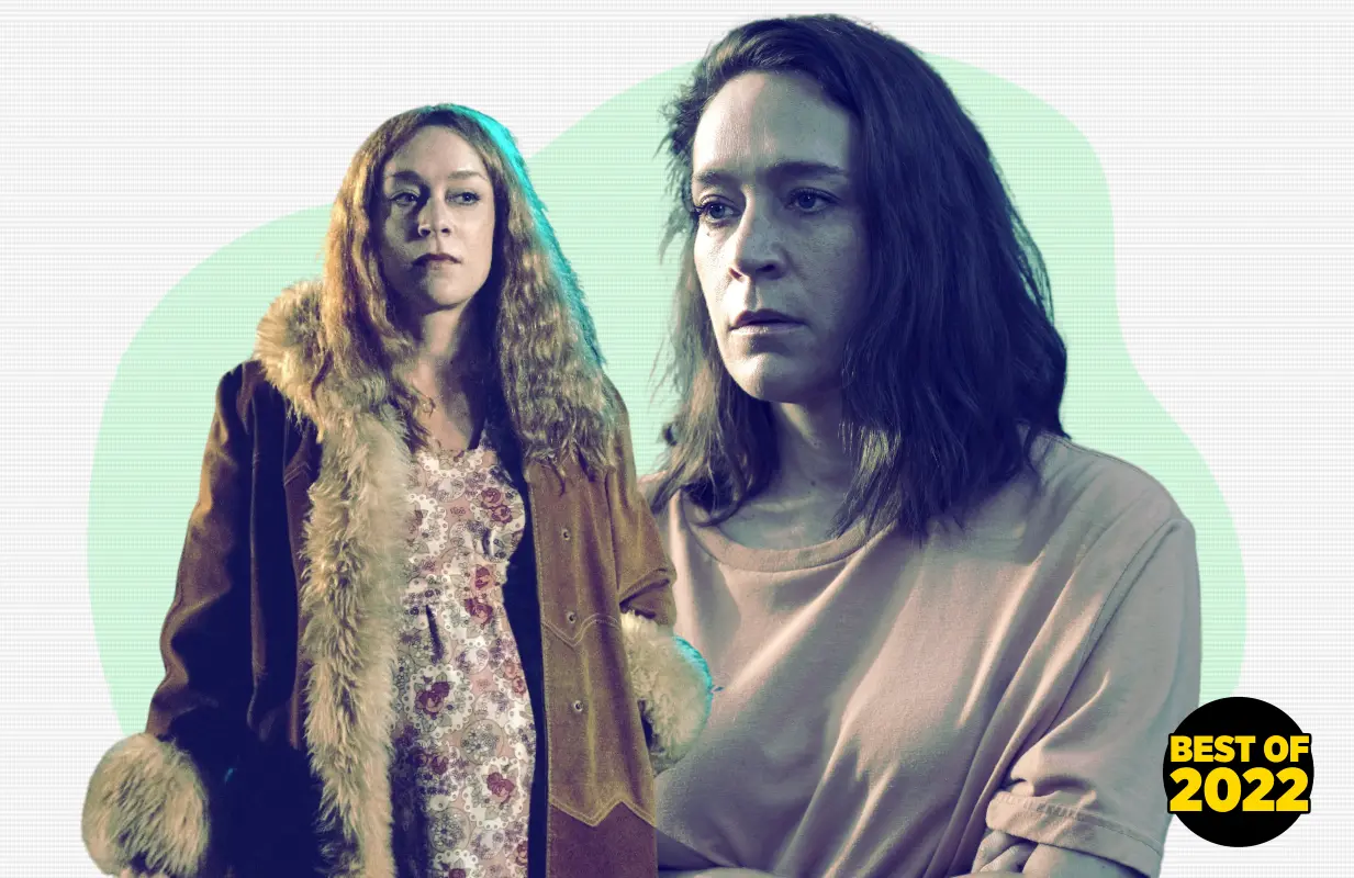 Chloë Sevigny in Russian Doll and The Girl From Plainville. (Photos: Netflix, Hulu/Graphic: Primetimer)