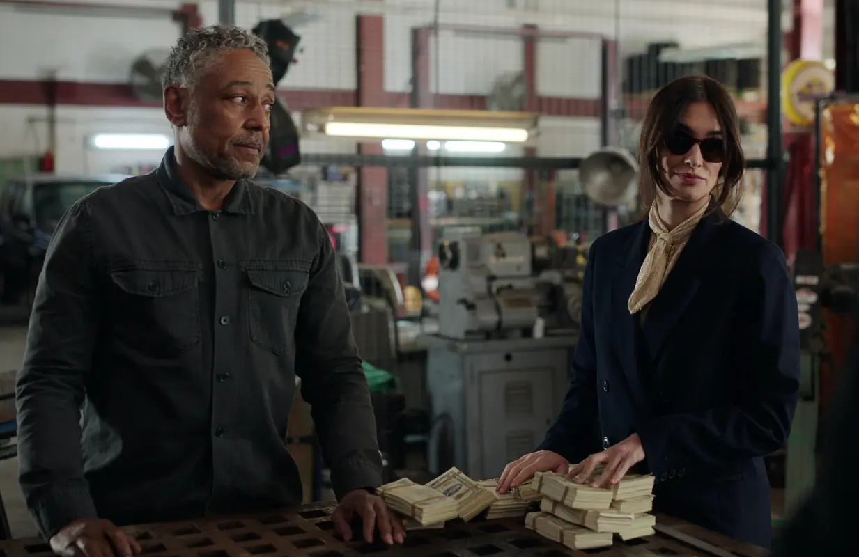 Giancarlo Esposito and Paz Vega in Kaleidoscope (Photo: Netflix)