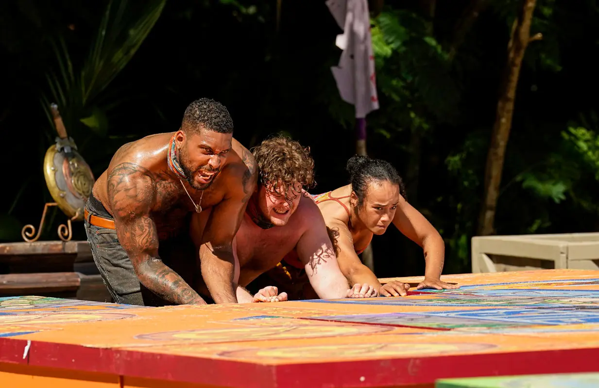 Survivor 44's Brandon, Kane, and Lauren (Photo: Robert Voets/CBS)