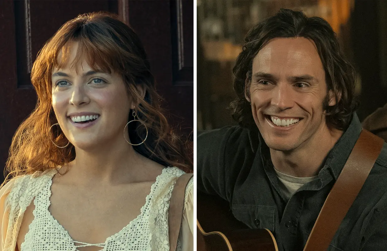 Riley Keough and Sam Claflin in Daisy Jones &amp; The Six (Photos: Lacey Terrell/Prime Video)