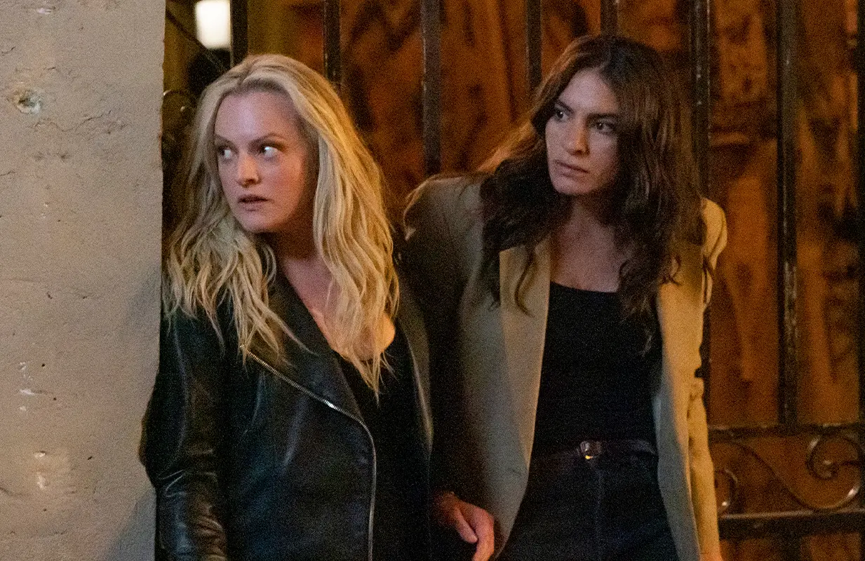 Elisabeth Moss and Yumna Marwan in The Veil (Photo: Christine Tamalet/FX)