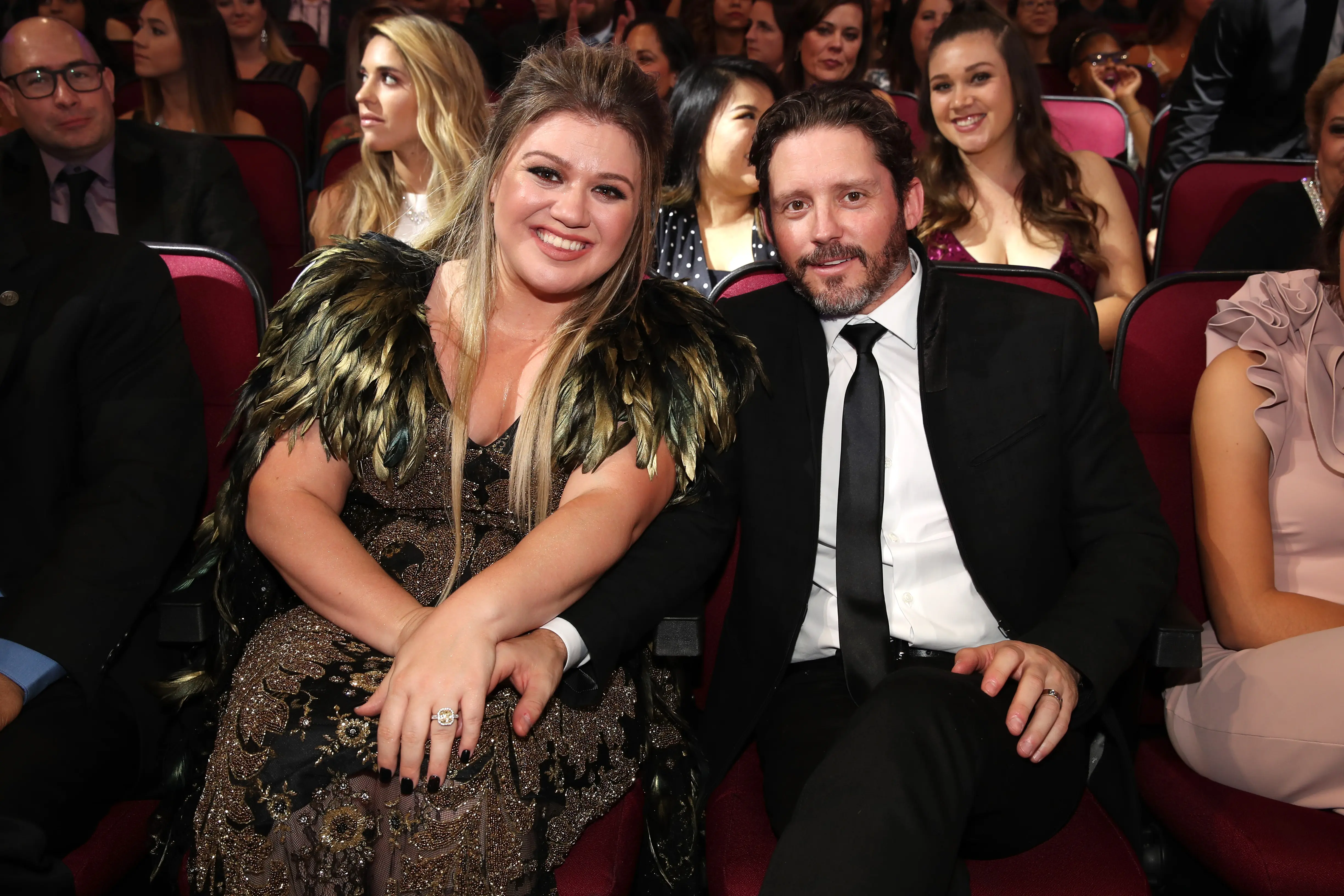 LOS ANGELES, CA - NOVEMBER 19:  Kelly Clarkson and Brandon Blackstock attend the 2017 American Music Awards at Microsoft Theater on November 19, 2017 in Los Angeles, California.  (Photo by Chris Polk/AMA2017/Getty Images for dcp)