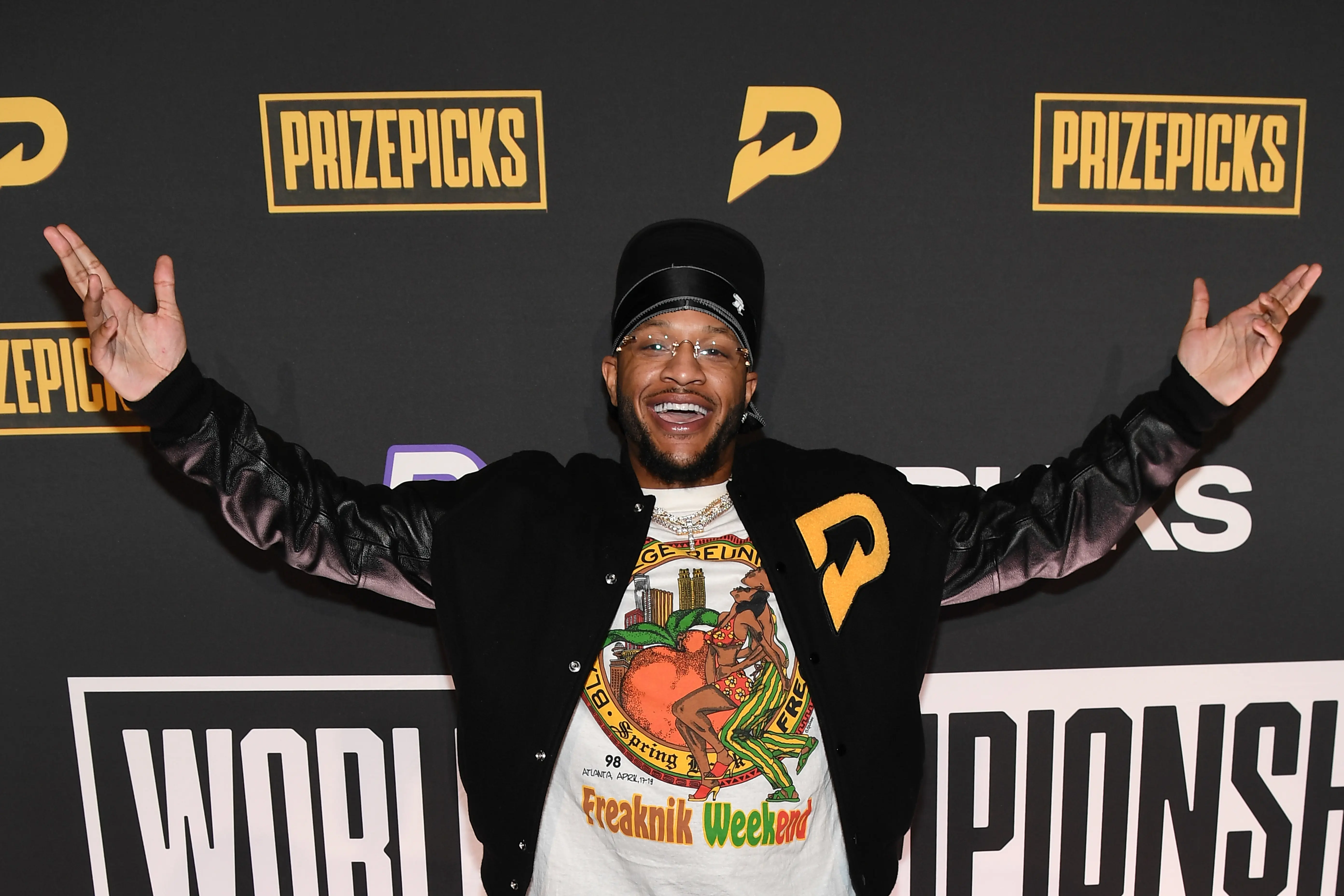 Bendadonnn attends 2024 PrizePicks World Championship at Pullman Yards (Photo by Paras Griffin/Getty Images for PrizePicks)