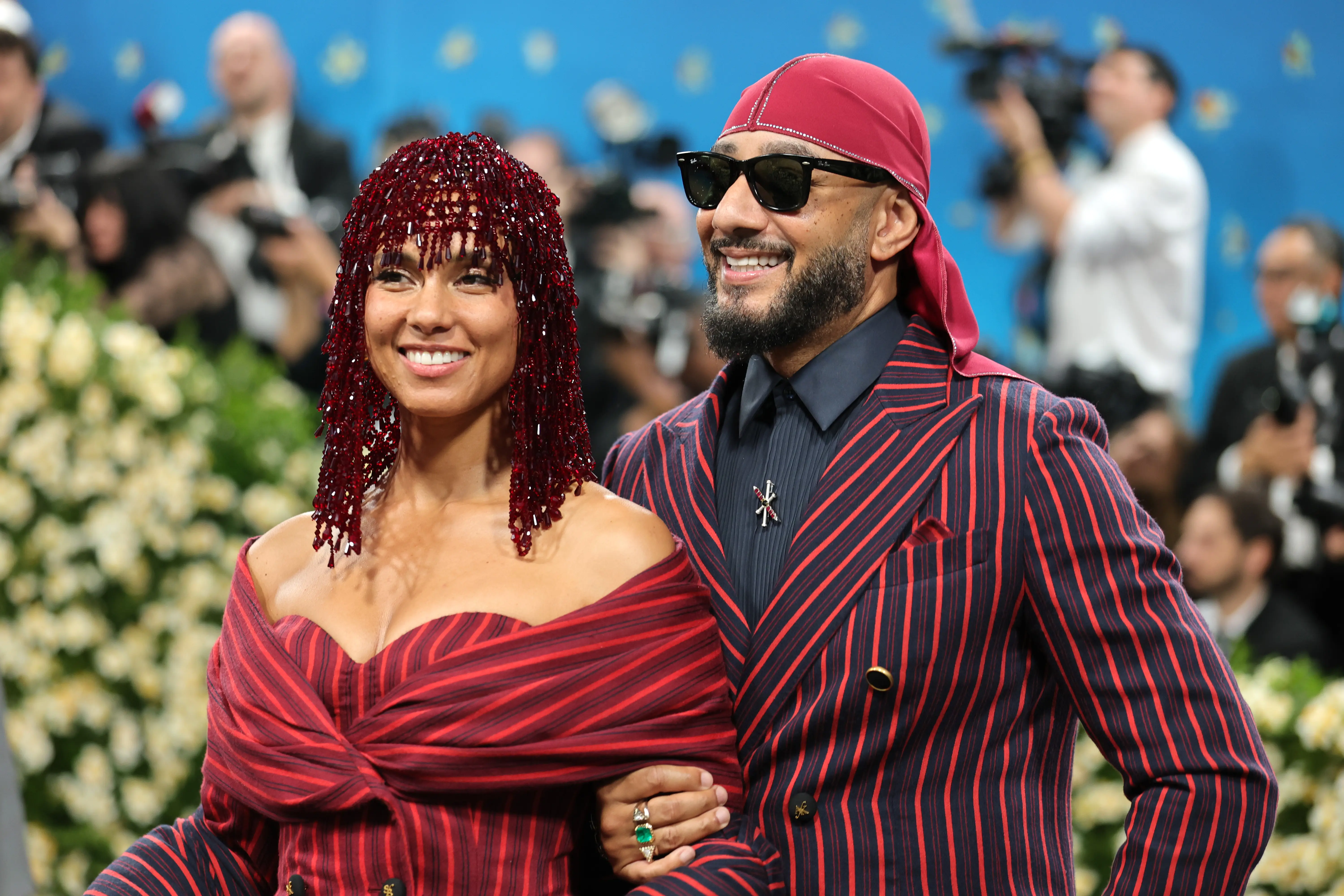 Alicia Keys and Swizz Beatz at the 2025 Met Gala (Image via Dia Dipasupil/Getty Images)