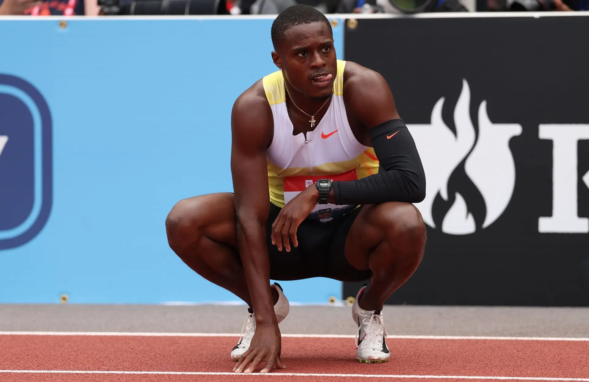 Christian Coleman on August 3 (Image via Getty)