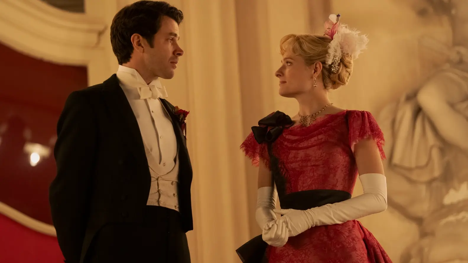 Larry Russell and Marian Brook as seen in The Gilded Age season 3 finale.