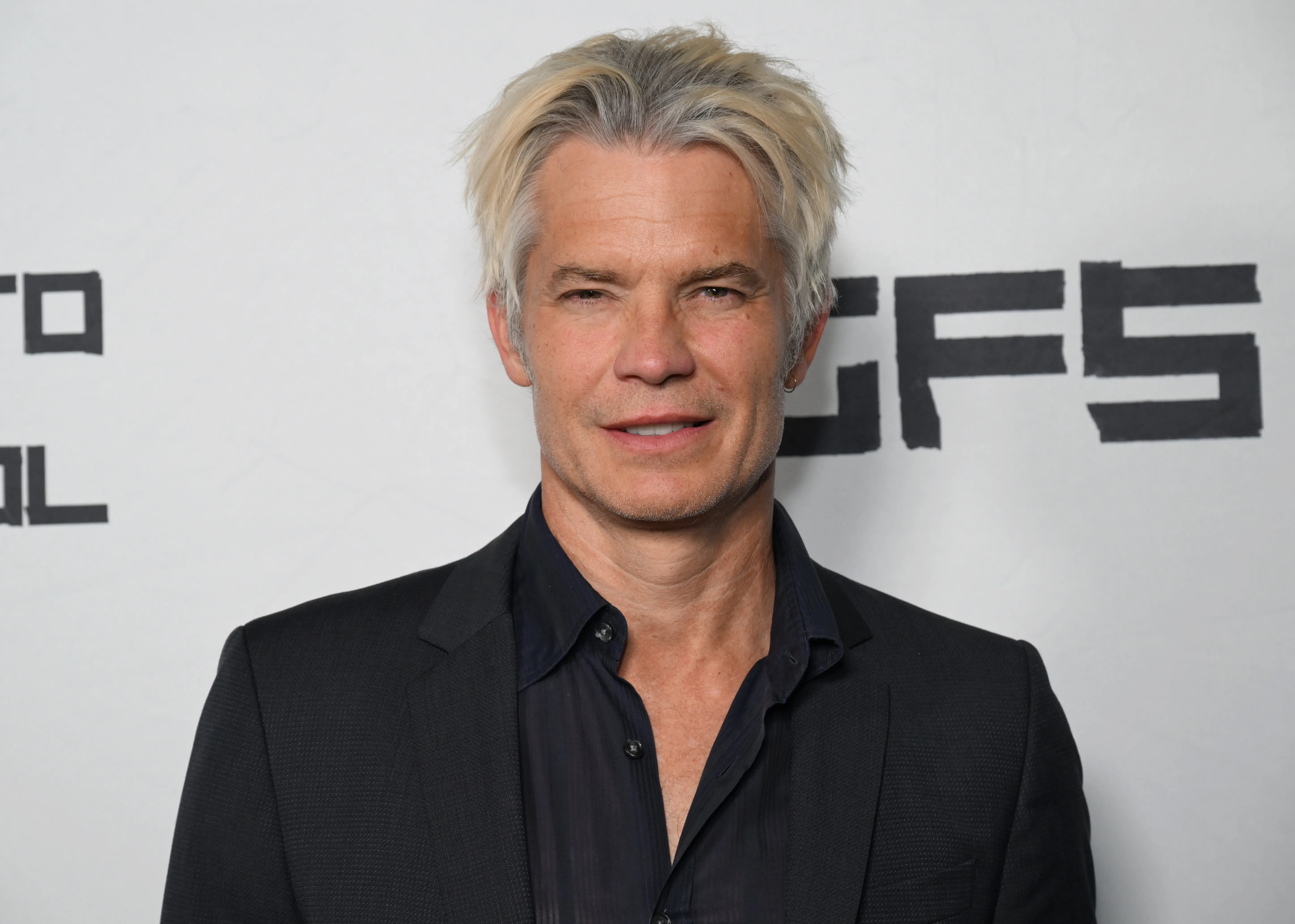 SANTA MONICA, CALIFORNIA - OCTOBER 12: Timothy Olyphant attends the 2023 GFS Fall Benefit on October 12, 2023 in Santa Monica, California. (Photo by Michael Kovac/Getty Images for Ghetto Film School)