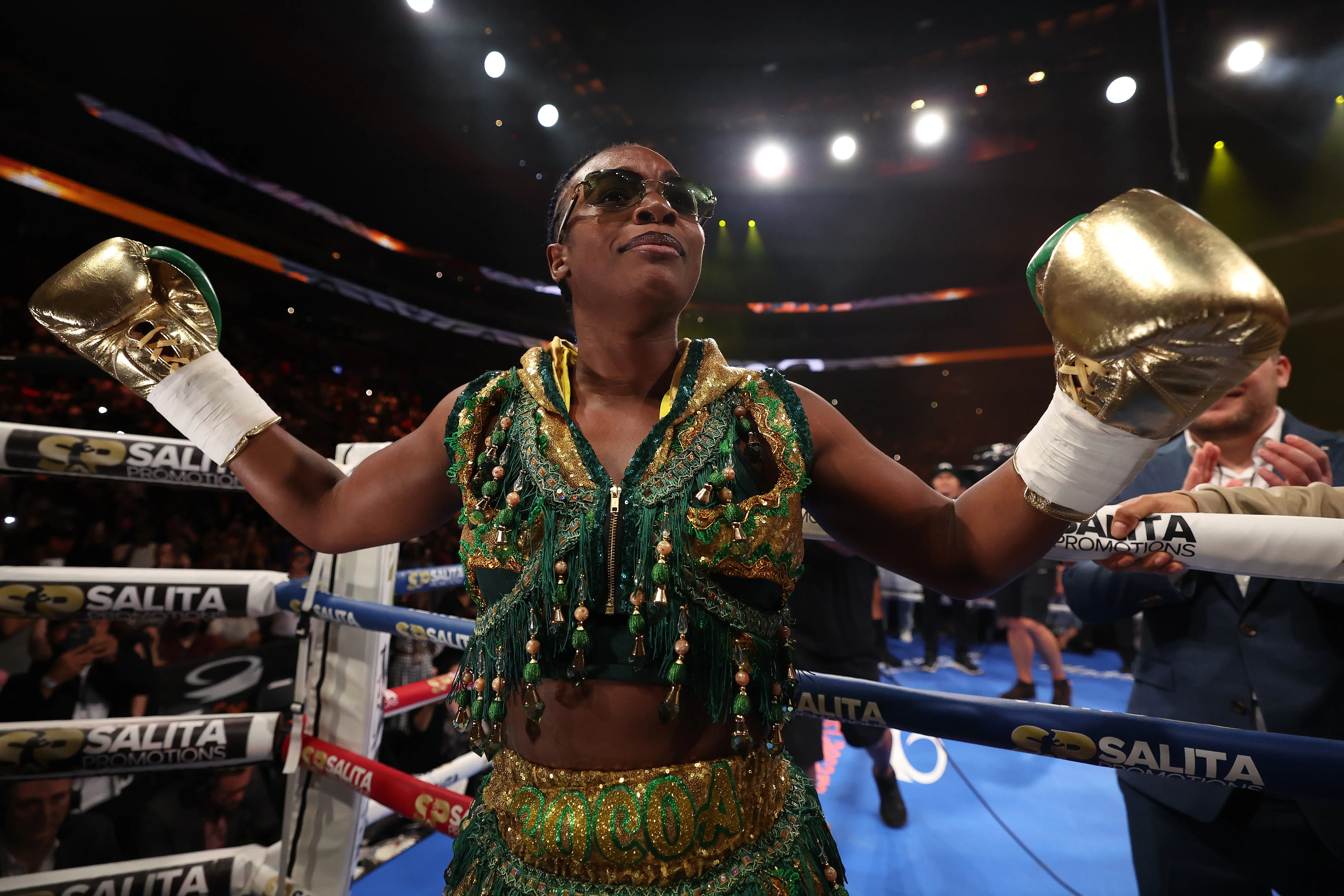 In contrast to the viral claims, Claressa Shields did not punch Remy Ma (Photo by Gregory Shamus/Getty Images)