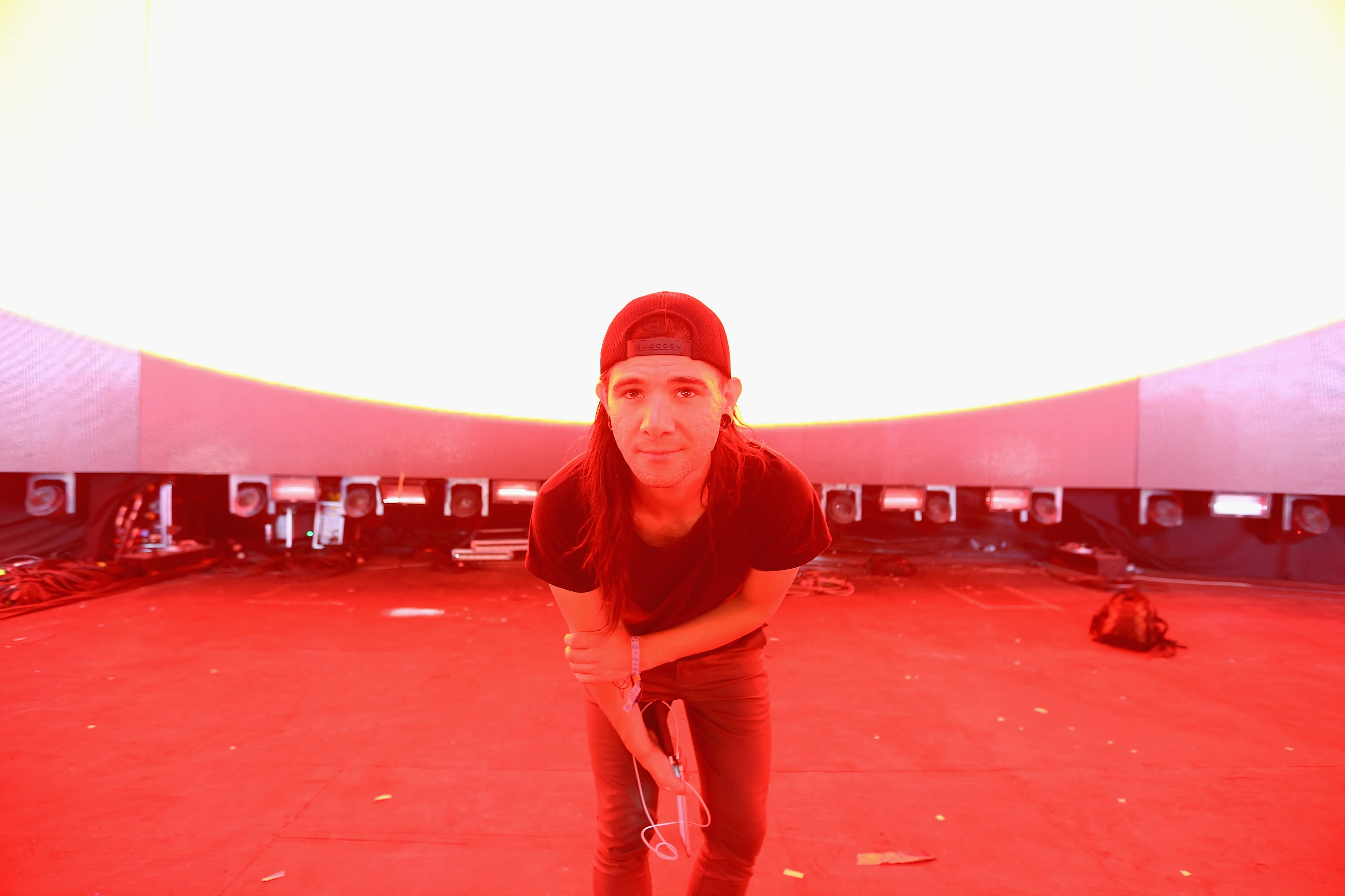 Skrillex at the Coachella Valley Music And Arts Festival in 2017 (Image via Getty)