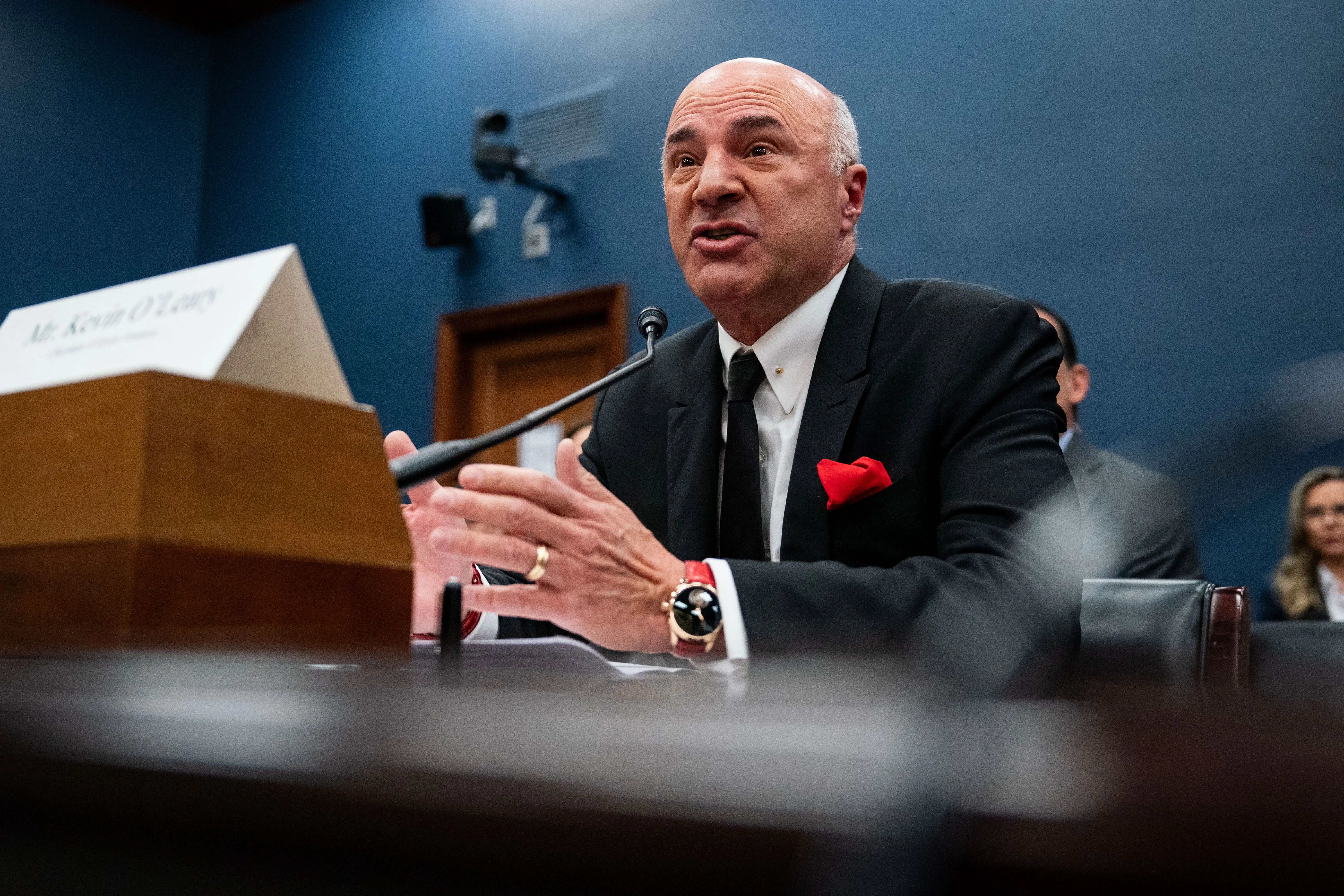 WASHINGTON, DC - JANUARY 18: Kevin O'Leary, Chairman of O'Leary Ventures, testifies before the House Committee on Small Business during a hearing "Unleashing Main Street's Potential: Examining Avenues to Capital Access" at the Rayburn House Office Building on January 18, 2024 in Washington, DC. The hearing focused on the ability of small businesses to access capital to grow. (Photo by Kent Nishimura/Getty Images)