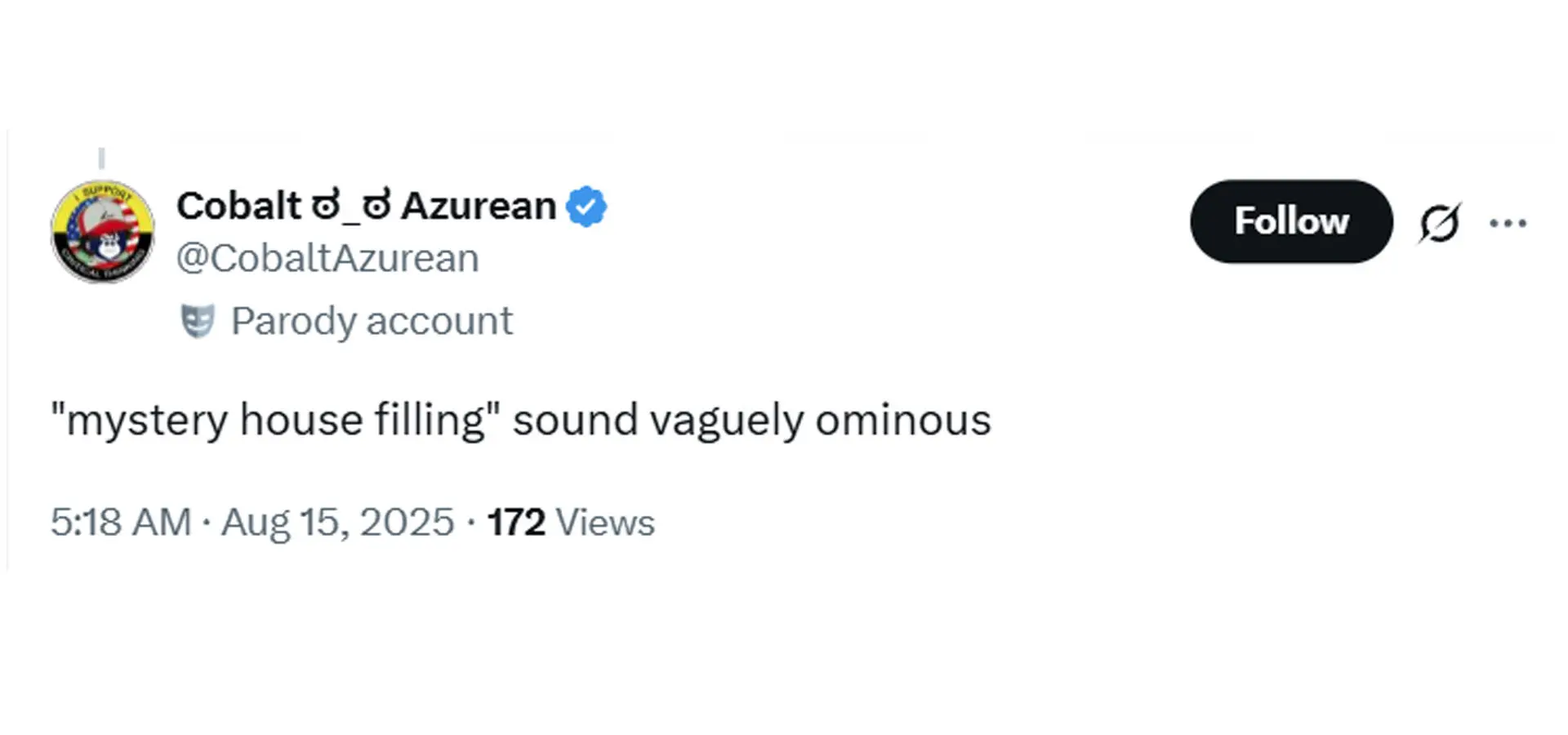 A comment reacting to the news (image via X/ @CobaltAzurean