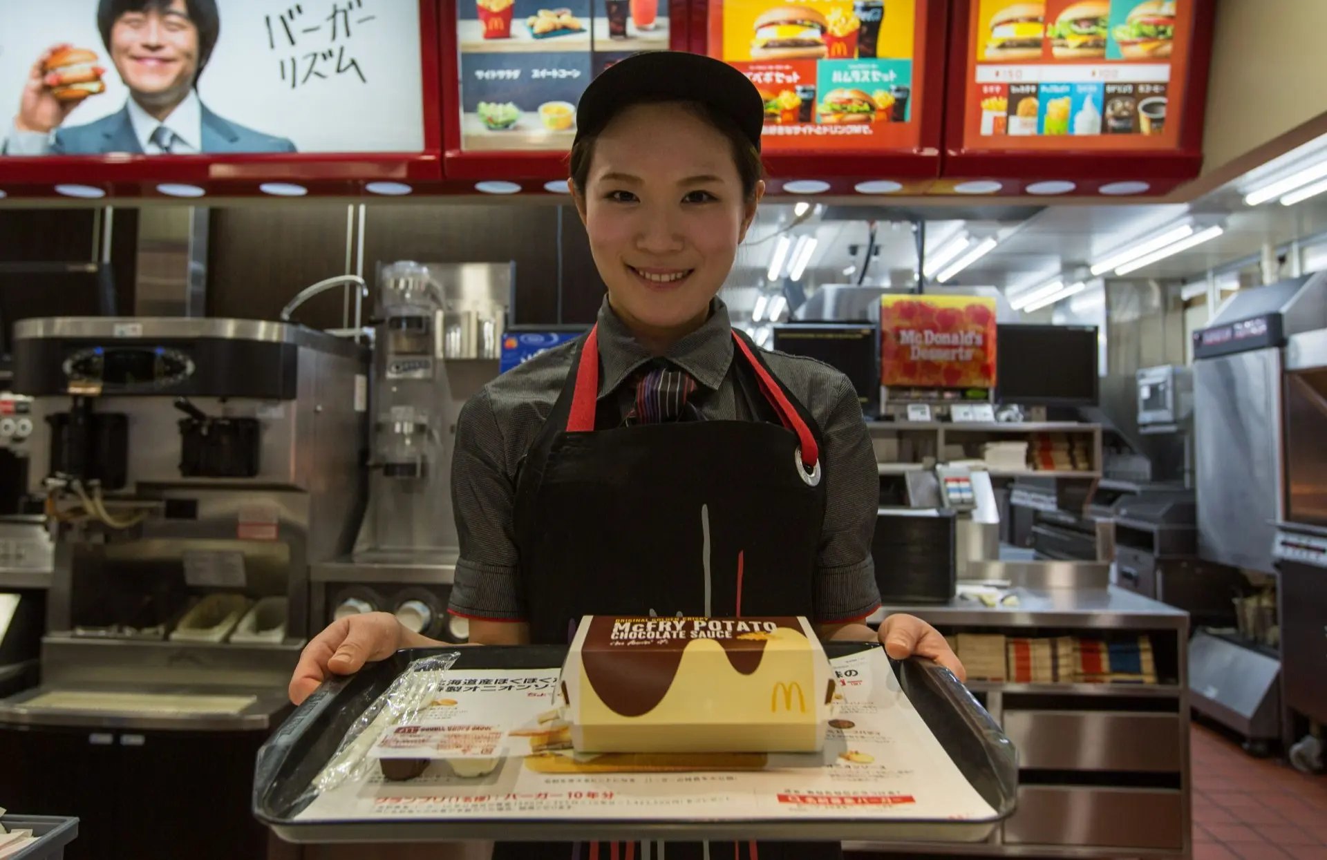 A McDonald's Japan Swing Manager in Tokyo, Japan. (Image via Getty)