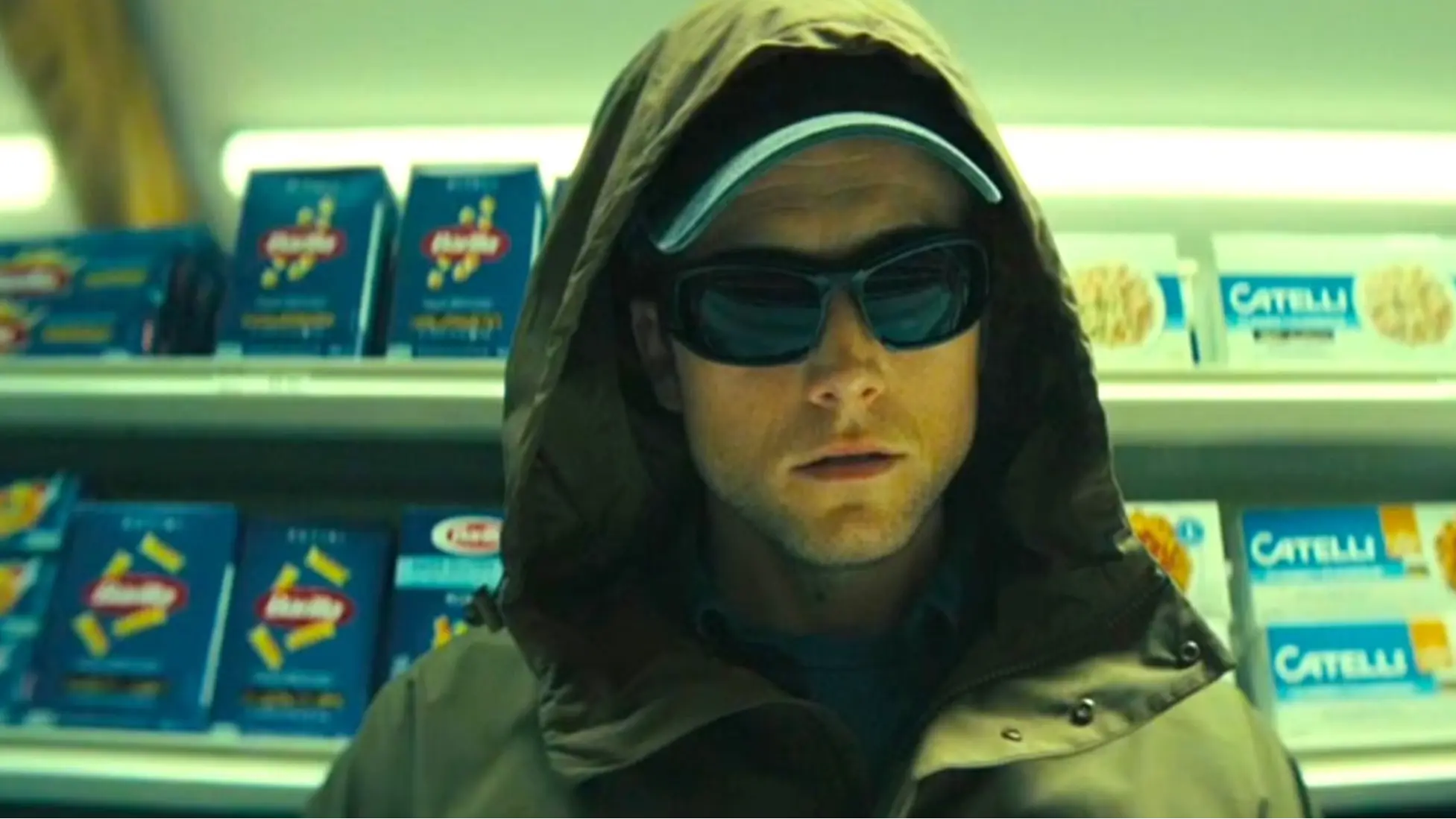 Dave (Taron Egerton) hides in plain sight in Smoke’s finale. Image courtesy: Apple TV+.