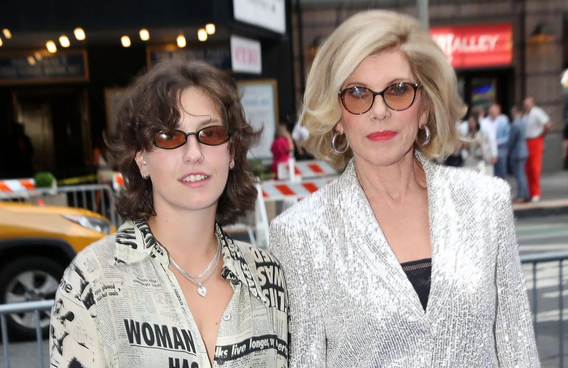 King Princess and Christine Baranski pose at the gala re-opening night of "Mamma Mia" on Broadway at the Winter Garden Theatre on August 18, 2025 in New York City (Image via Getty)