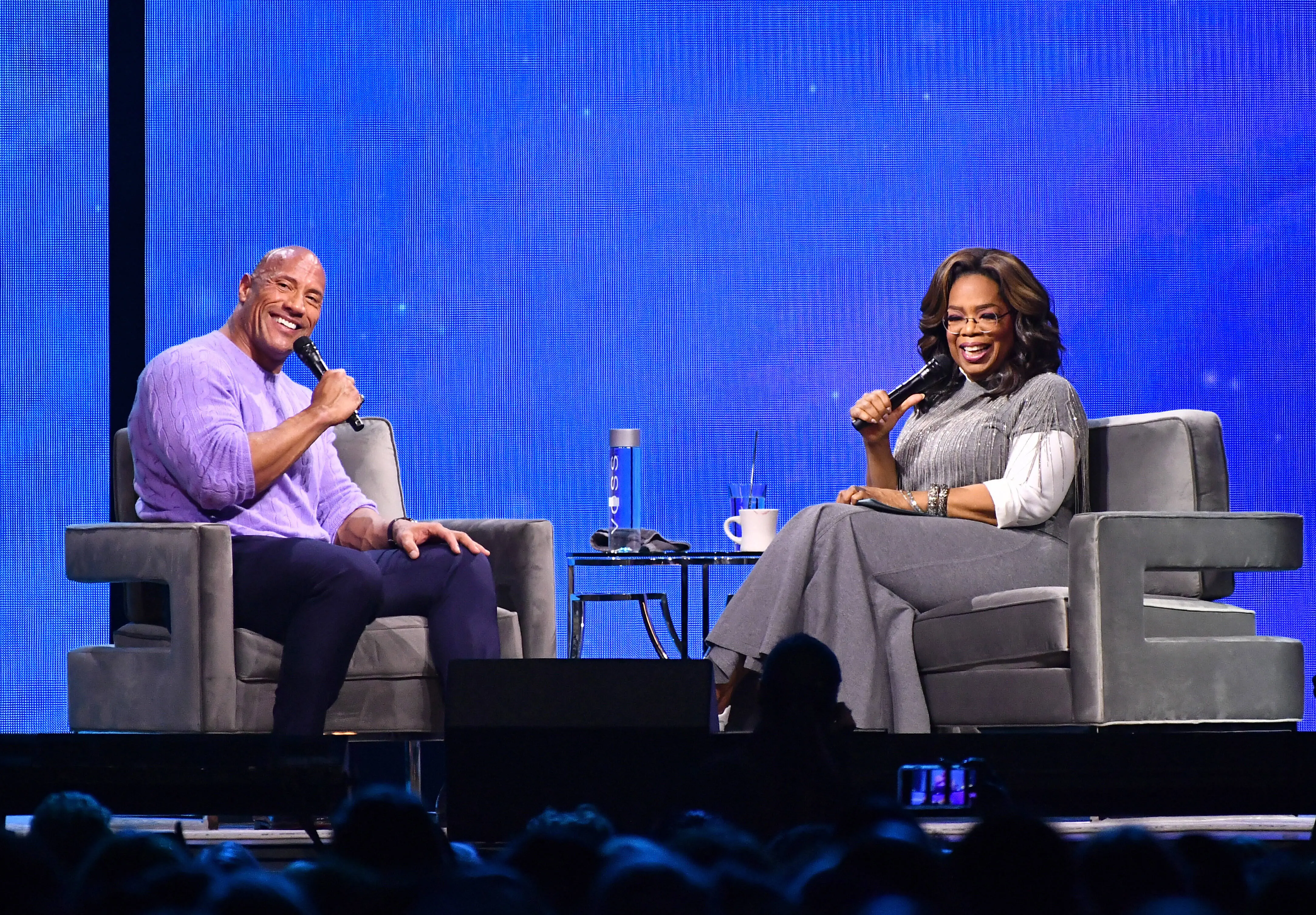 The Rock and Oprah Winfrey launched the People's Fund of Maui to help wildfire victims in 2023 (Photo by Paras Griffin/Getty Images for Oprah)