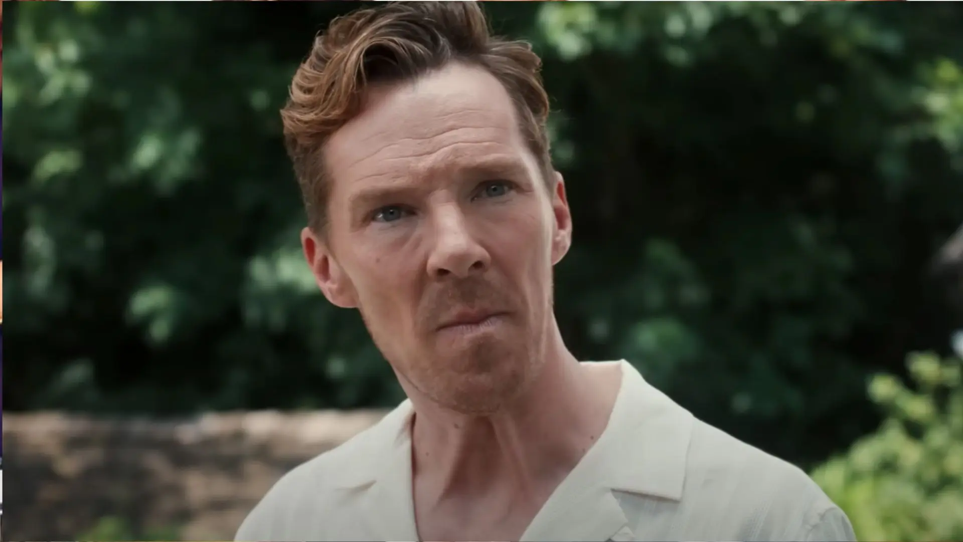 Benedict Cumberbatch as Theo Rose in The Roses (Image via YouTube/@searchlightpictures)