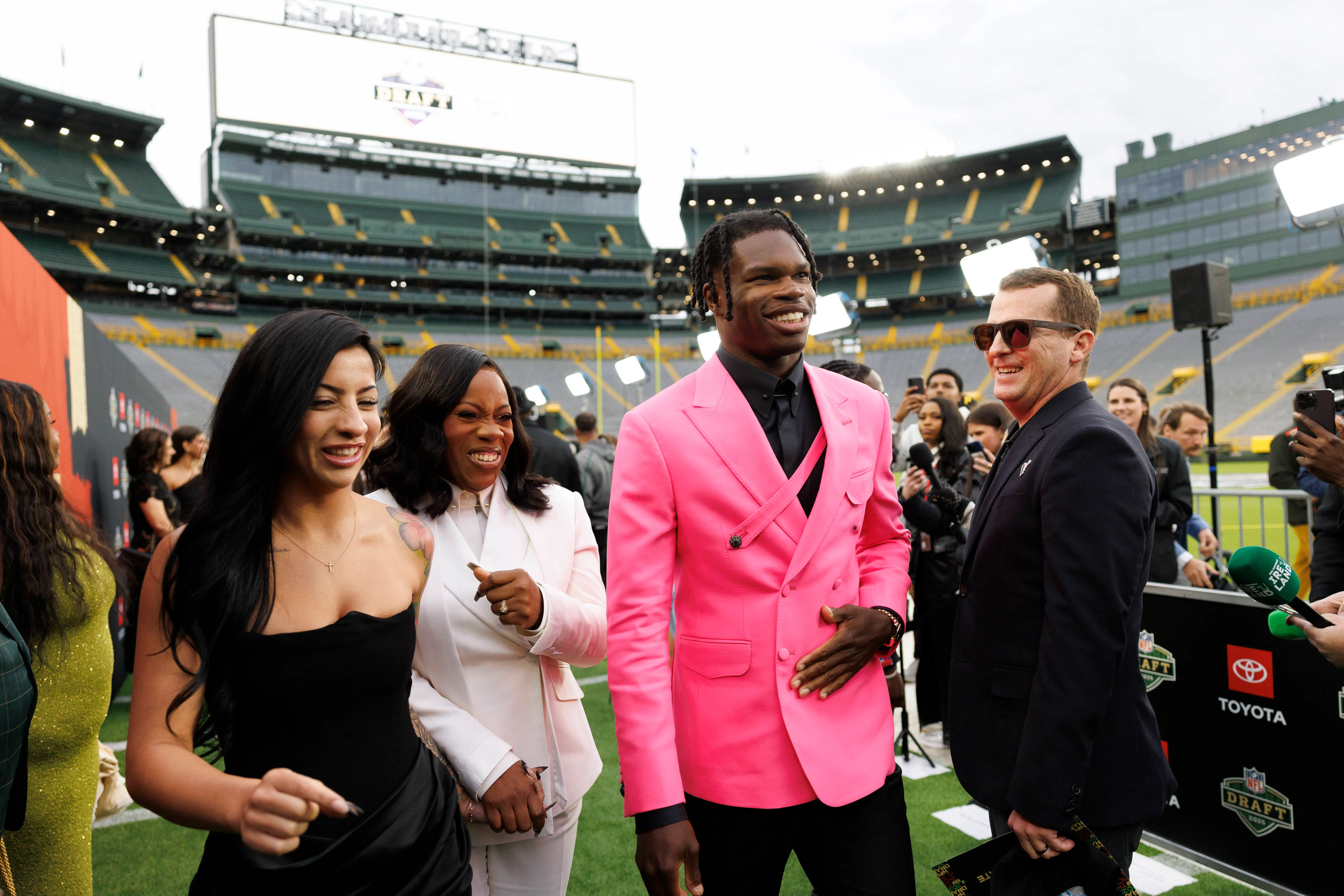 Travis Hunter Leanna Lenee made their relationship official in 2022 (Image via Getty)