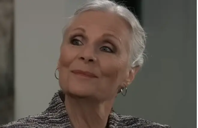 A still of Tracy Quartermaine from General Hospital (Image via YouTube- Geeral Hospital)