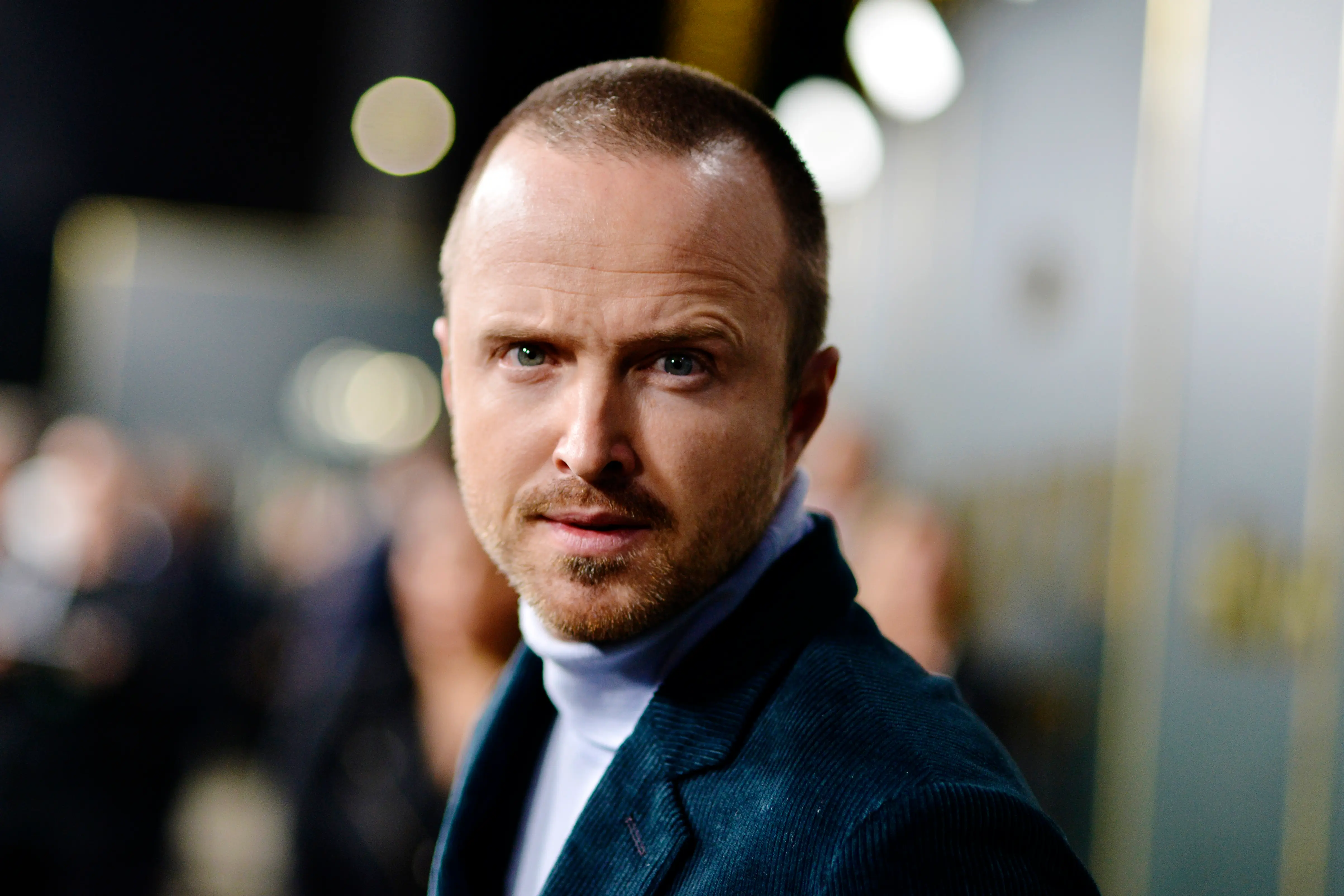 Aaron Paul at the premiere of Apple TV+'s 'Truth Be Told' (Photo by Jerod Harris/Getty Images)