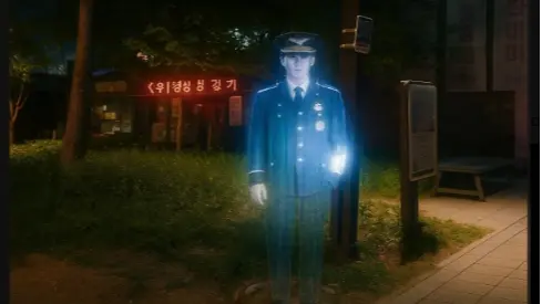 Hologram police officer (Image via X/@ UnbelievableFacts)