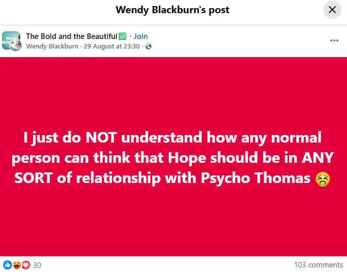 The original Post (Image via Facebook/ @Wendy Blackburn)