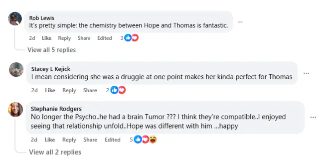 Comment by the fans (Image via Facebook/ @Wendy Blackburn)