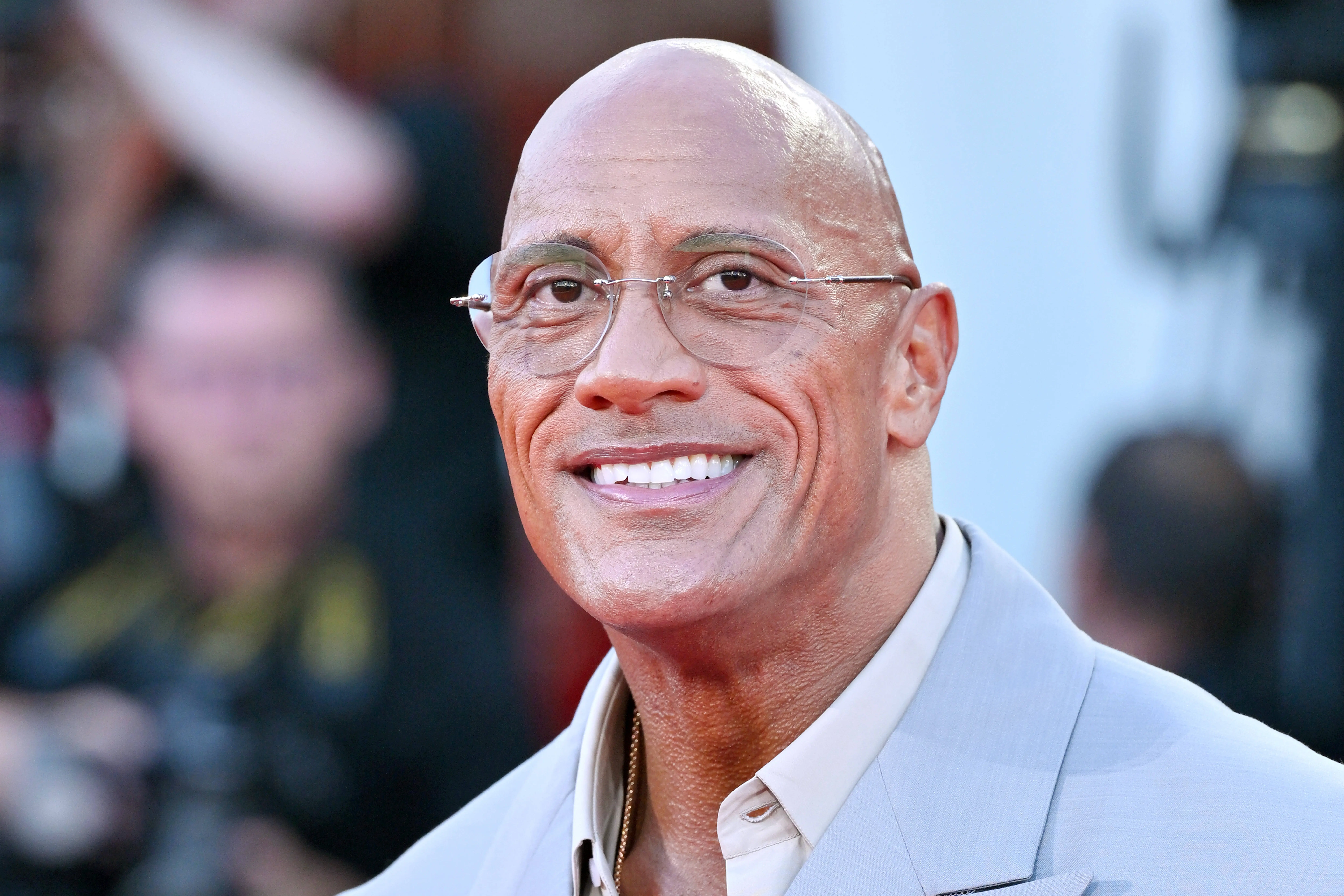 Dwayne Johnson attends "The Smashing Machine" red carpet during the 82nd Venice International Film Festival on September 01, 2025 in Venice, Italy. (Photo by Dominique Charriau/WireImage)