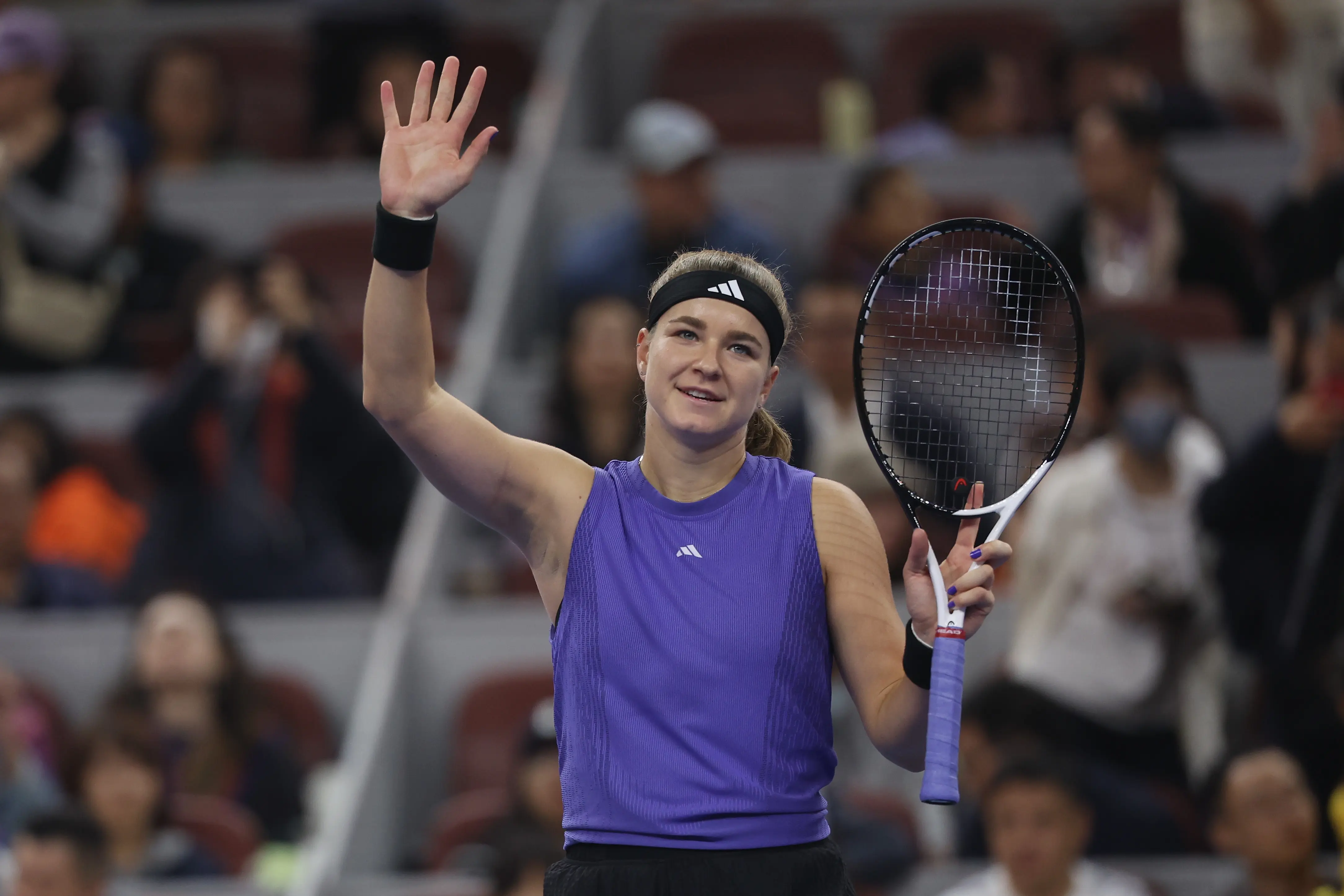 Karolina Muchova told the reporters that she was happy that she could handle everything (Image via Getty)