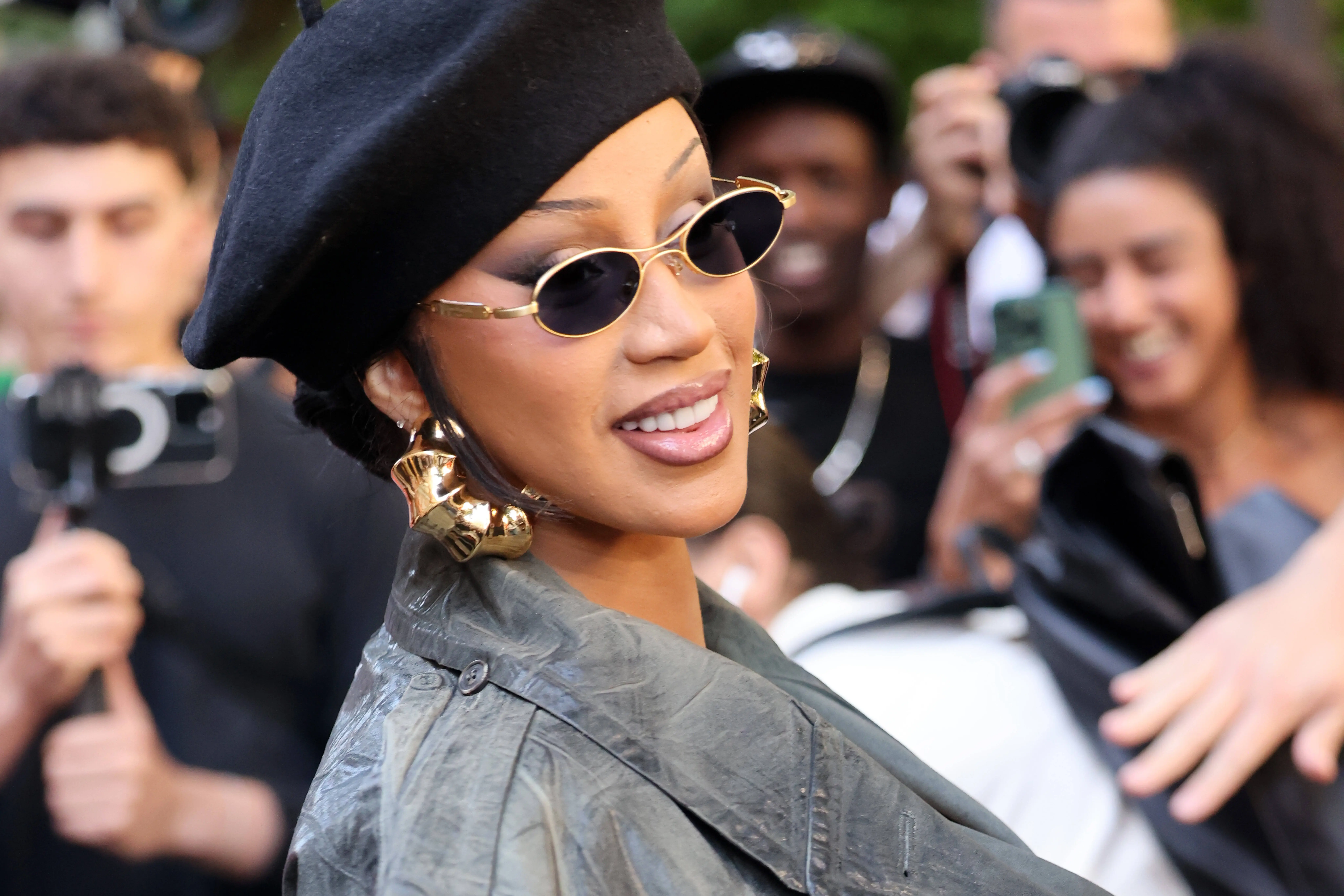 PARIS, FRANCE - JULY 09: Cardi B attends the Maison Margiela Haute Couture Fall/Winter 2025/2026 show as part of Paris Fashion Week on July 09, 2025 in Paris, France. (Photo by Neil Mockford/GC Images)