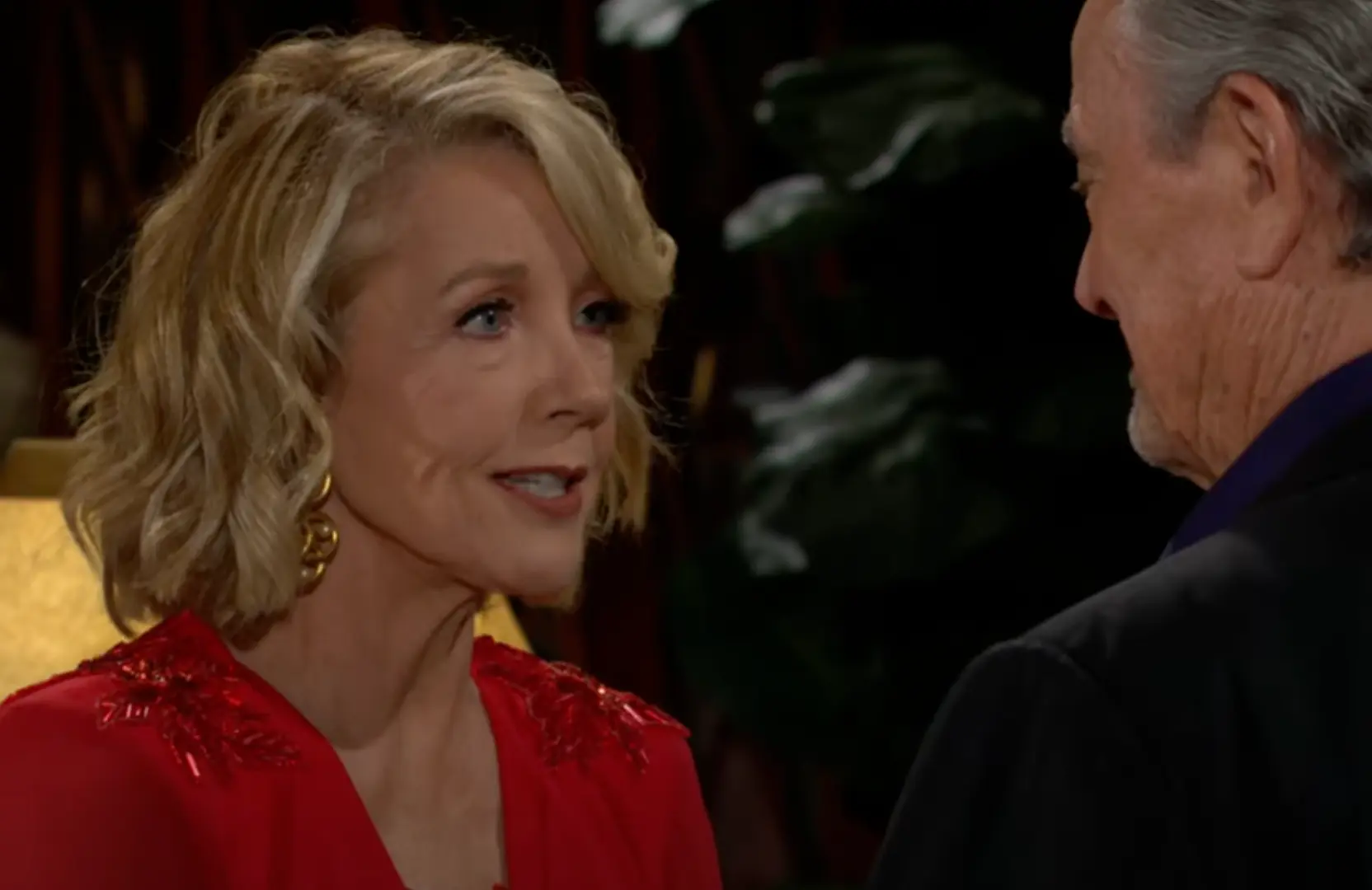 A still of Nikki talking to Victor Newman (Image via YouTube / Y&amp;R INSIDER)