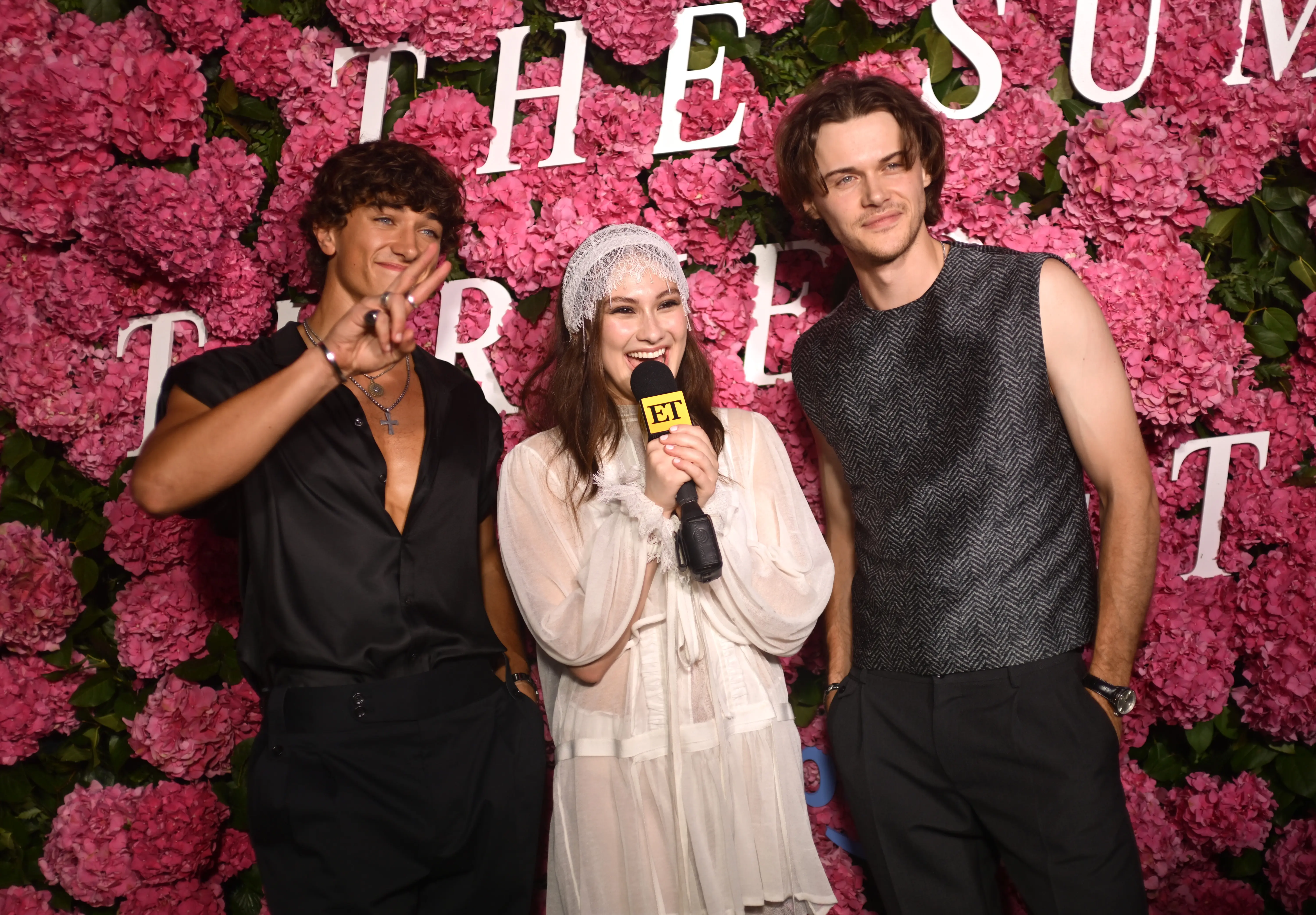 NEW YORK, NEW YORK - JULY 16: (L-R) Gavin Casalegno, Lola Tung and Christopher Briney attend "The Summer I Turned Pretty" Season Three Launch Party on July 16, 2025 in New York City. (Photo by Valerie Terranova/Getty Images for Prime Video)