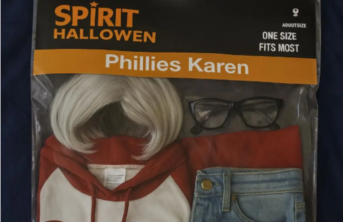 The Phillies Karen costume (Photo: Facebook/@Mwanwhile in Delco)