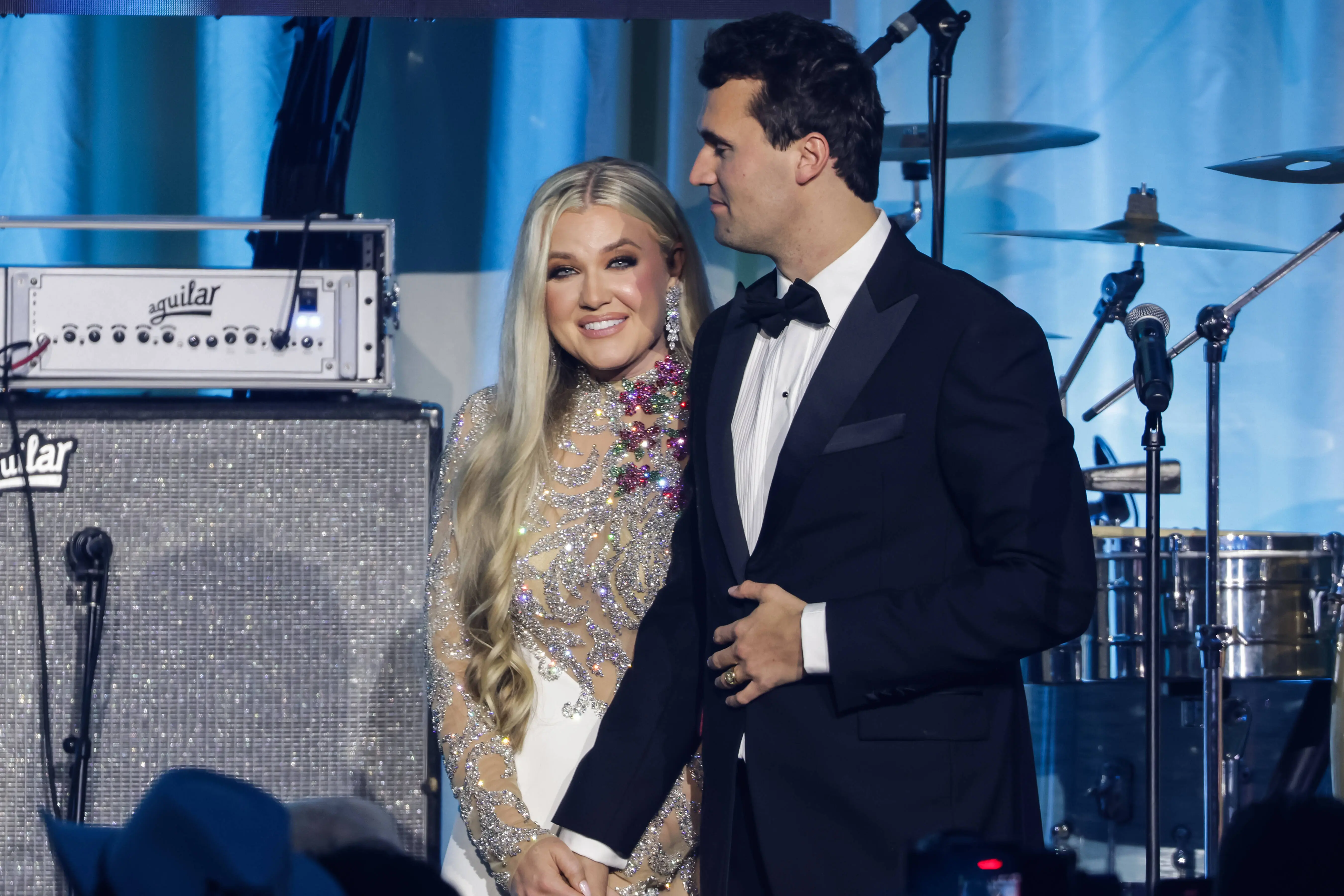 Charlie Kirk and and his wife Erika Lane Frantzve (Image via Getty)